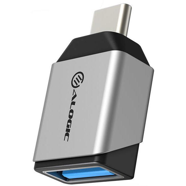 alogic ultra mini usb-c to usb-a adapter (space grey)