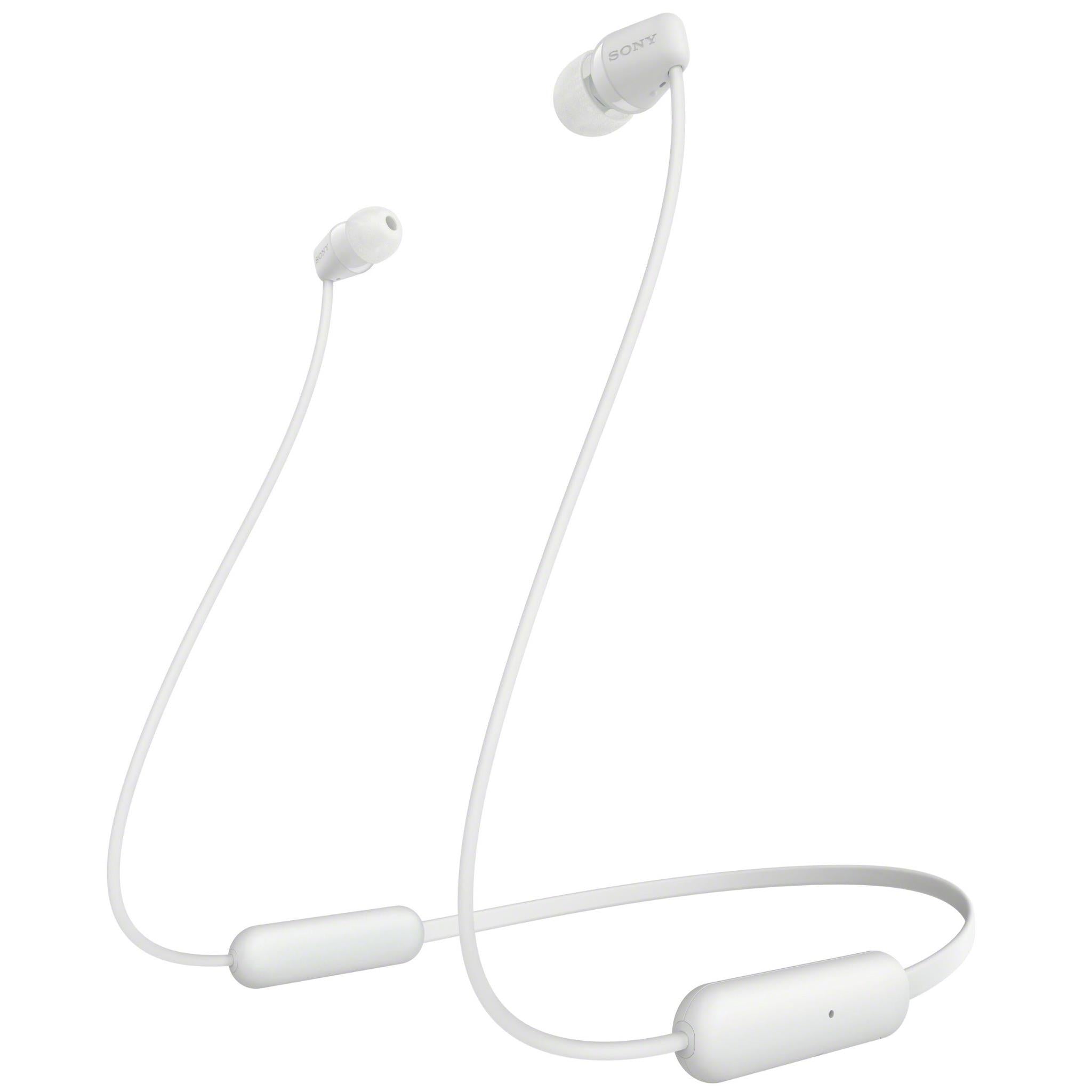sony wi-c200 wireless in-ear headphones (white)