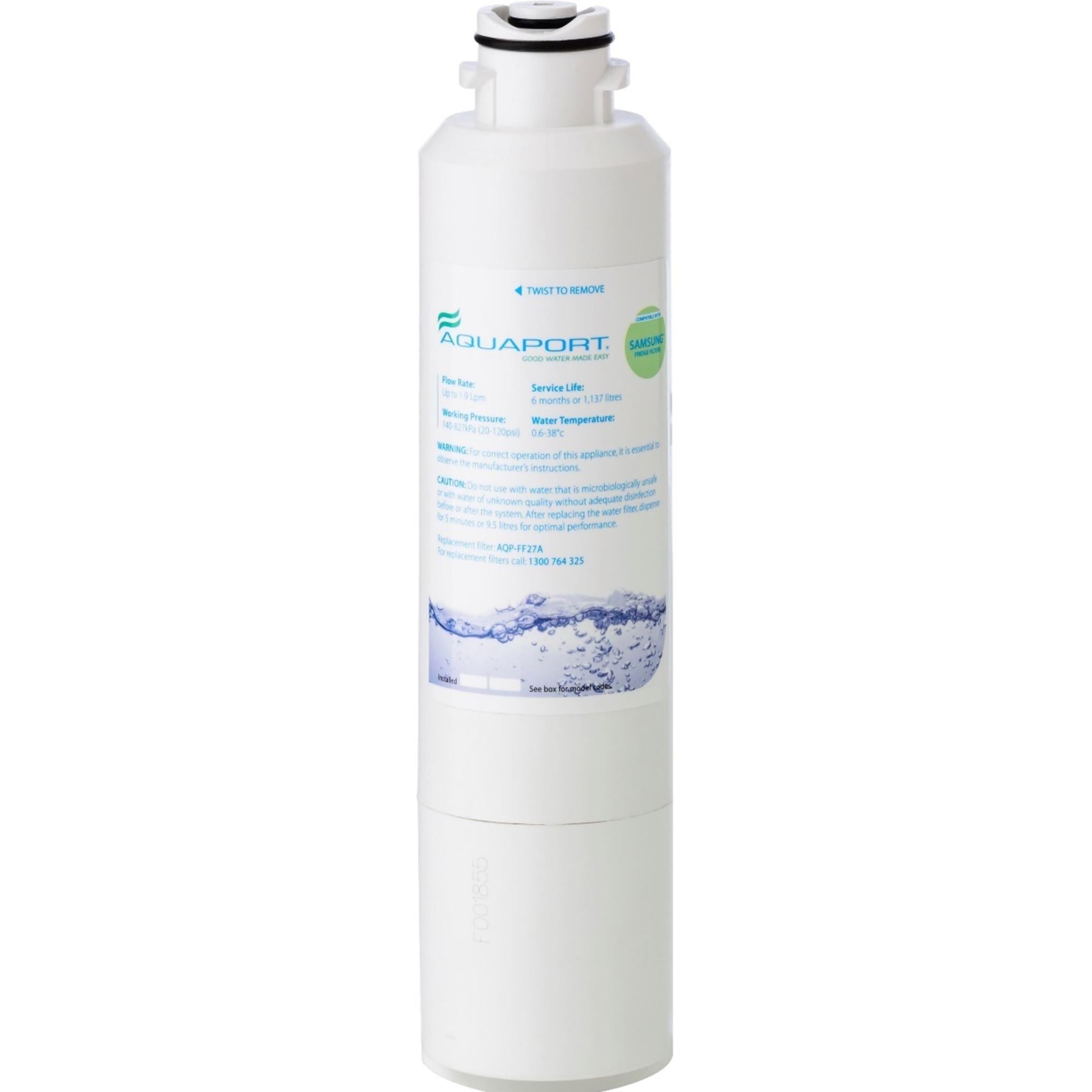 aquaport aqpff27a replacement water filter for samsung fridges
