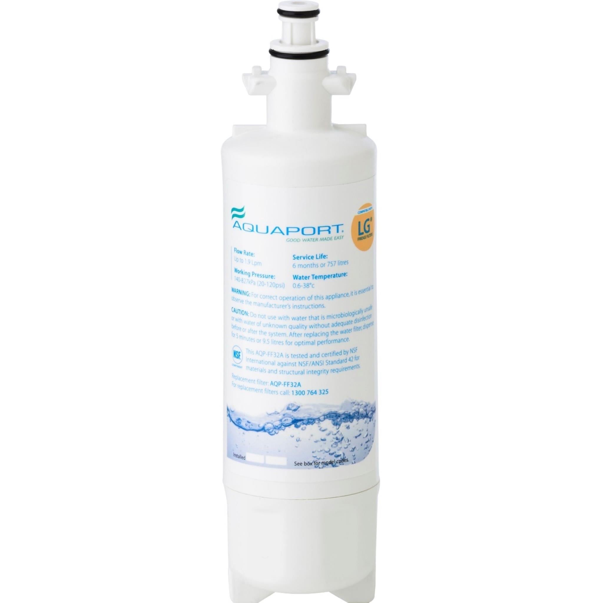 aquaport aqpff32a replacement water filter for lg fridges