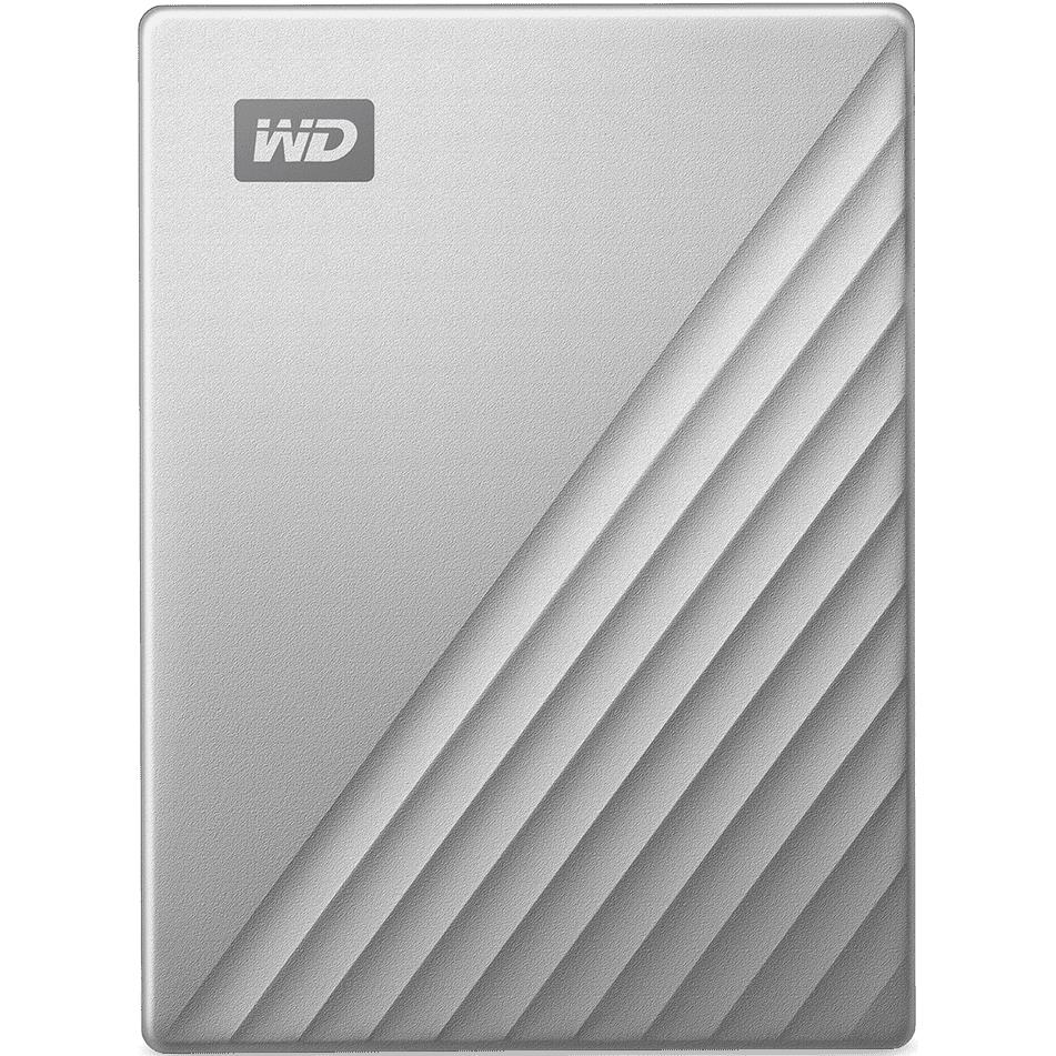 wd my passport ultra 4tb portable hard drive usb-c (silver)