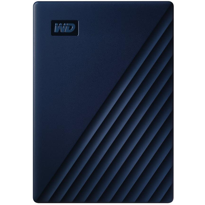wd my passport 2tb portable hard drive usb-c 3.0 for mac [2019](midnight blue)