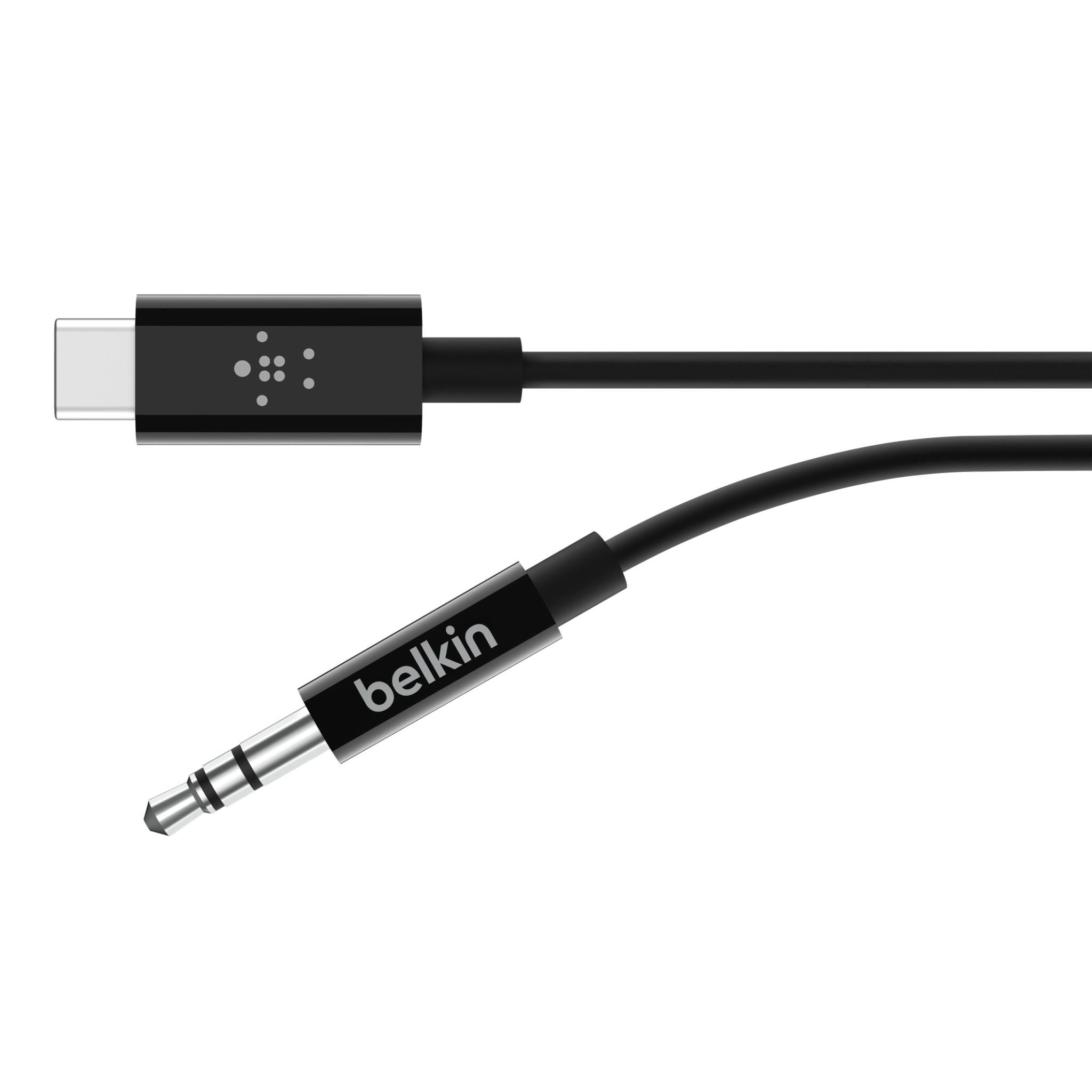 belkin rockstar 3.5mm audio cable with usb-c connector (0.9m)
