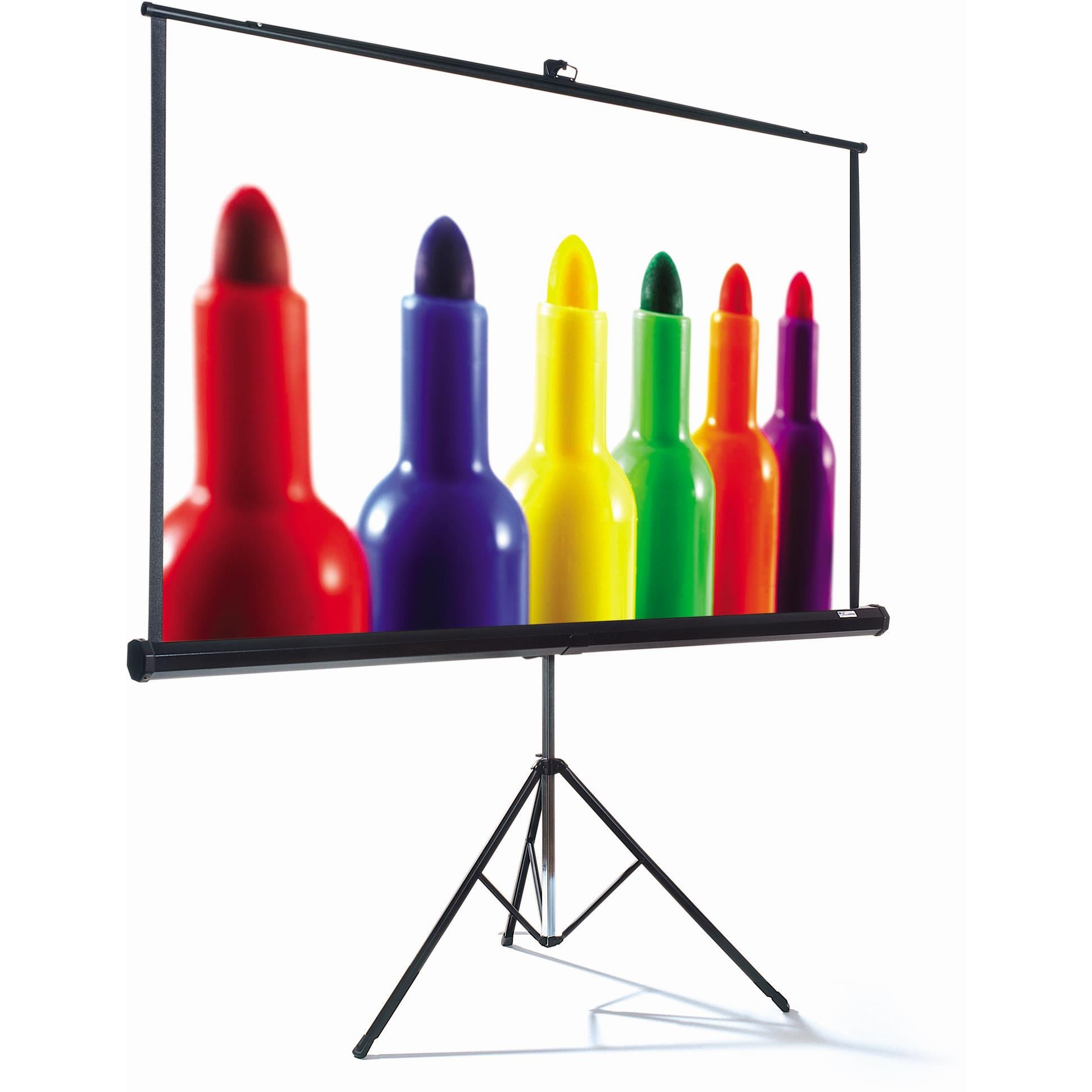 2c present it 85" adjustable tripod projector screen