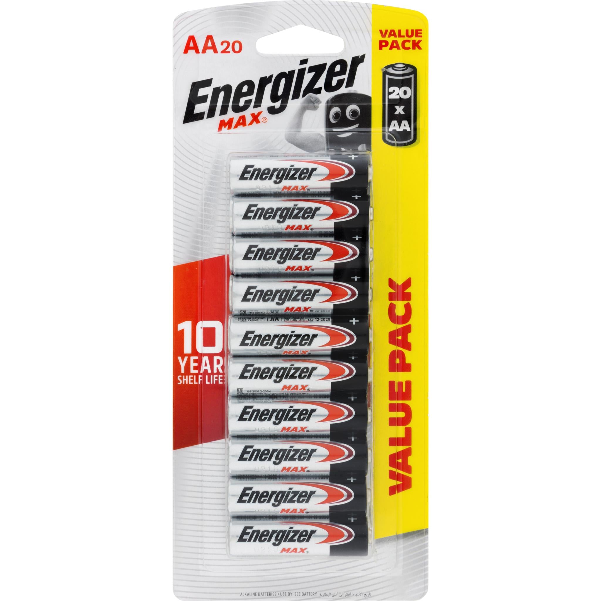 energizer max aa batteries (20 pack)