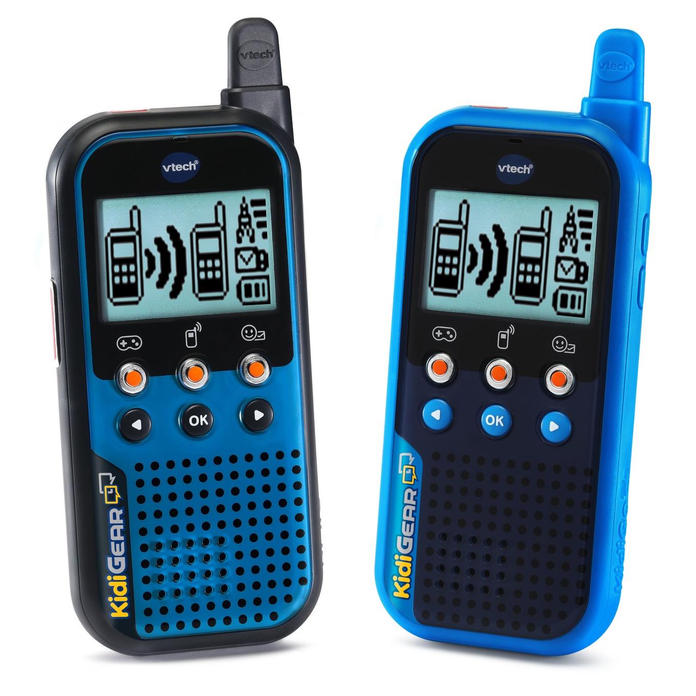 vtech kidigear walkie talkie 2 pack (blue)
