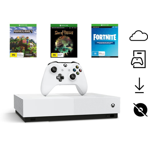 xbox one s all digital minecraft sea of thieves fortnite