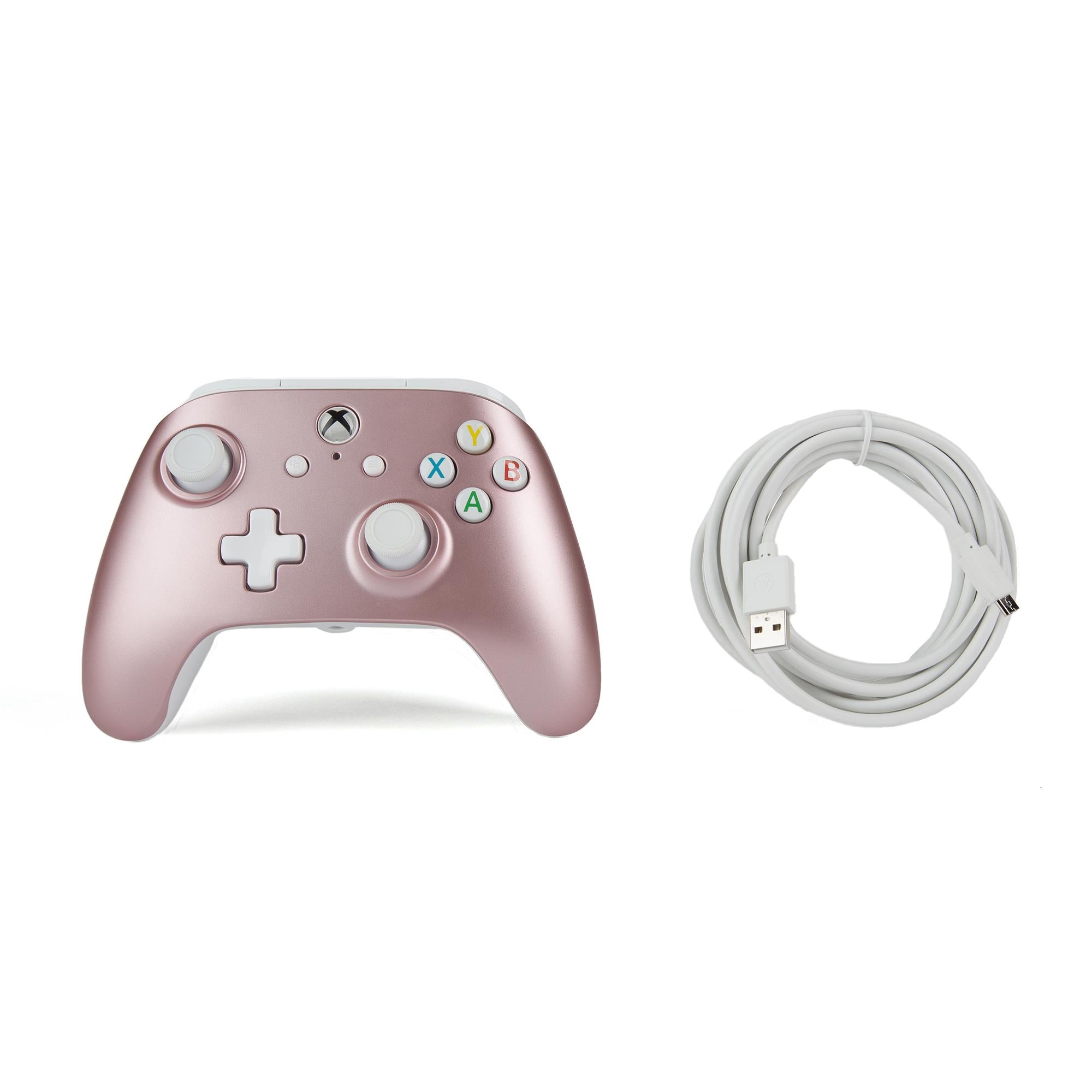 powera enchanced wired controller for xbox one (rose gold)