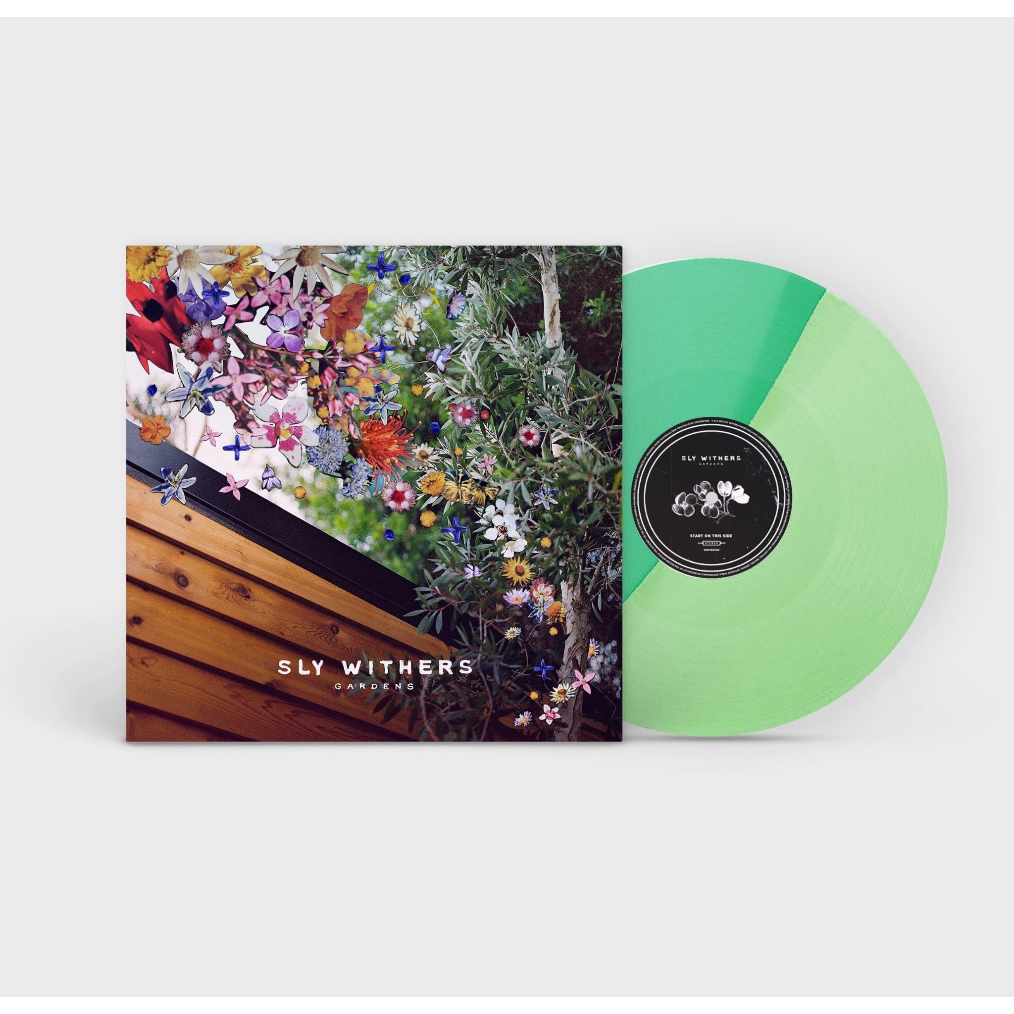 gardens (transparent kelly green and opaque double mint vinyl)