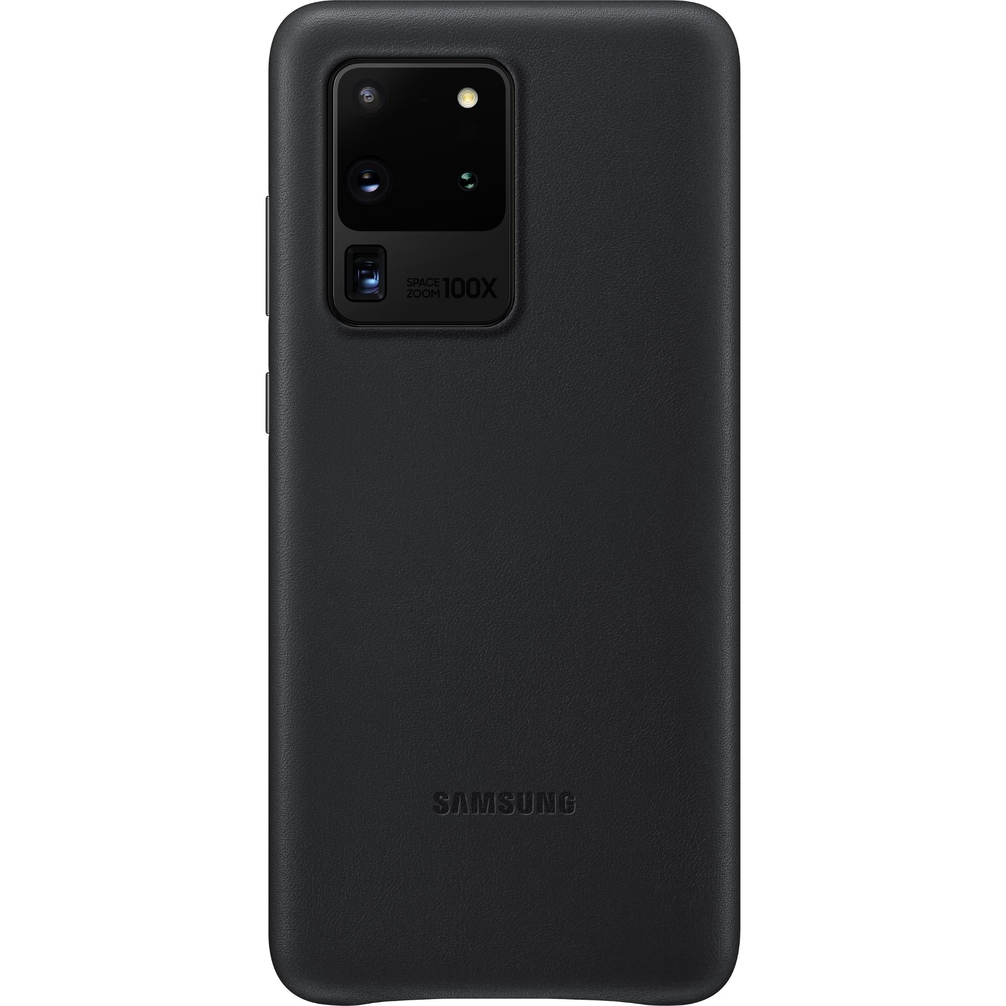 samsung leather case for galaxy s20 ultra (black)