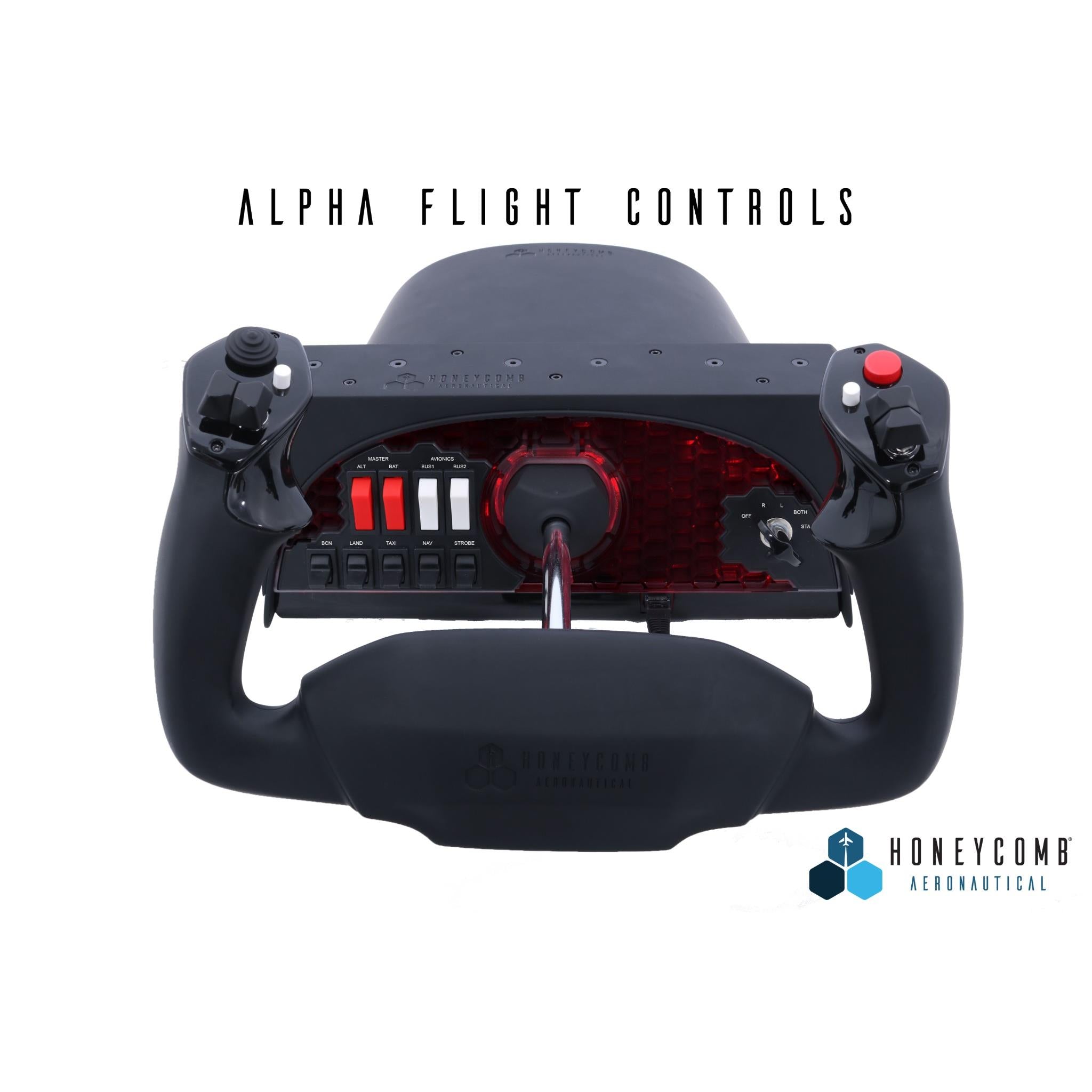 honeycomb alpha flight controls - yoke and switch panel