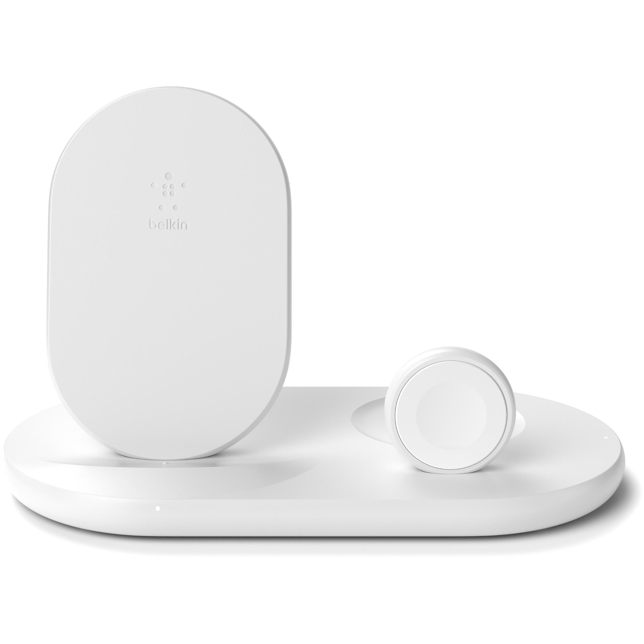 belkin 7.5w wireless charging stand for apple watch + airpods (white)