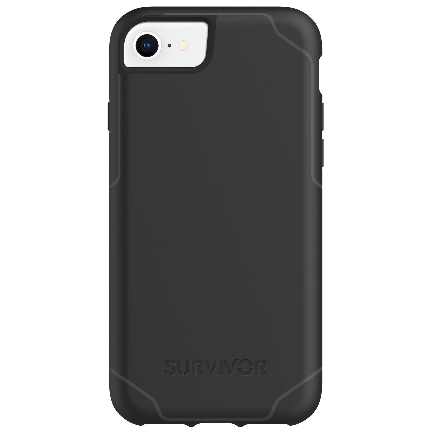 griffin survivor strong case for iphone se/8/7 (black)