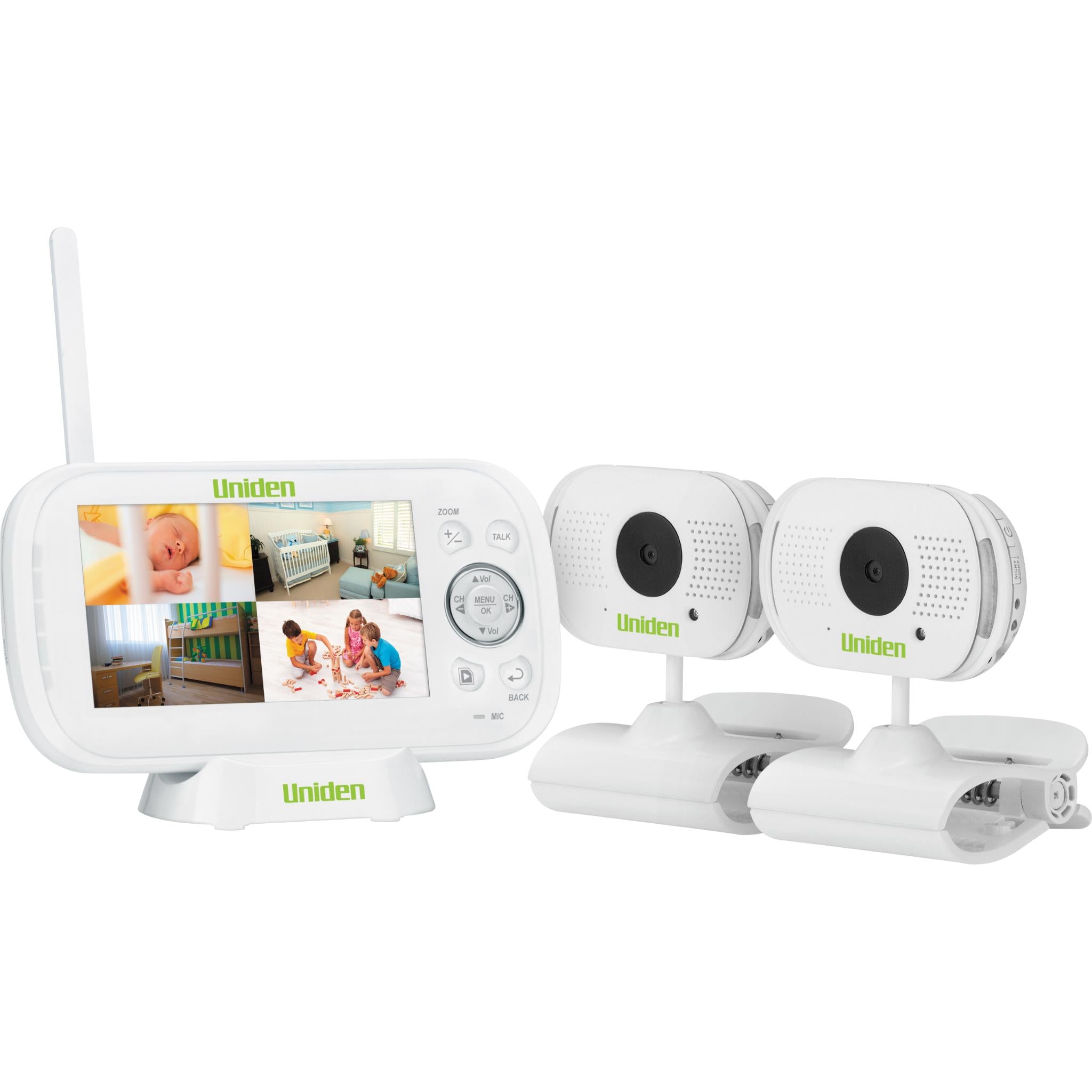 uniden bw3102 4.3" digital wireless baby video monitor with two cameras