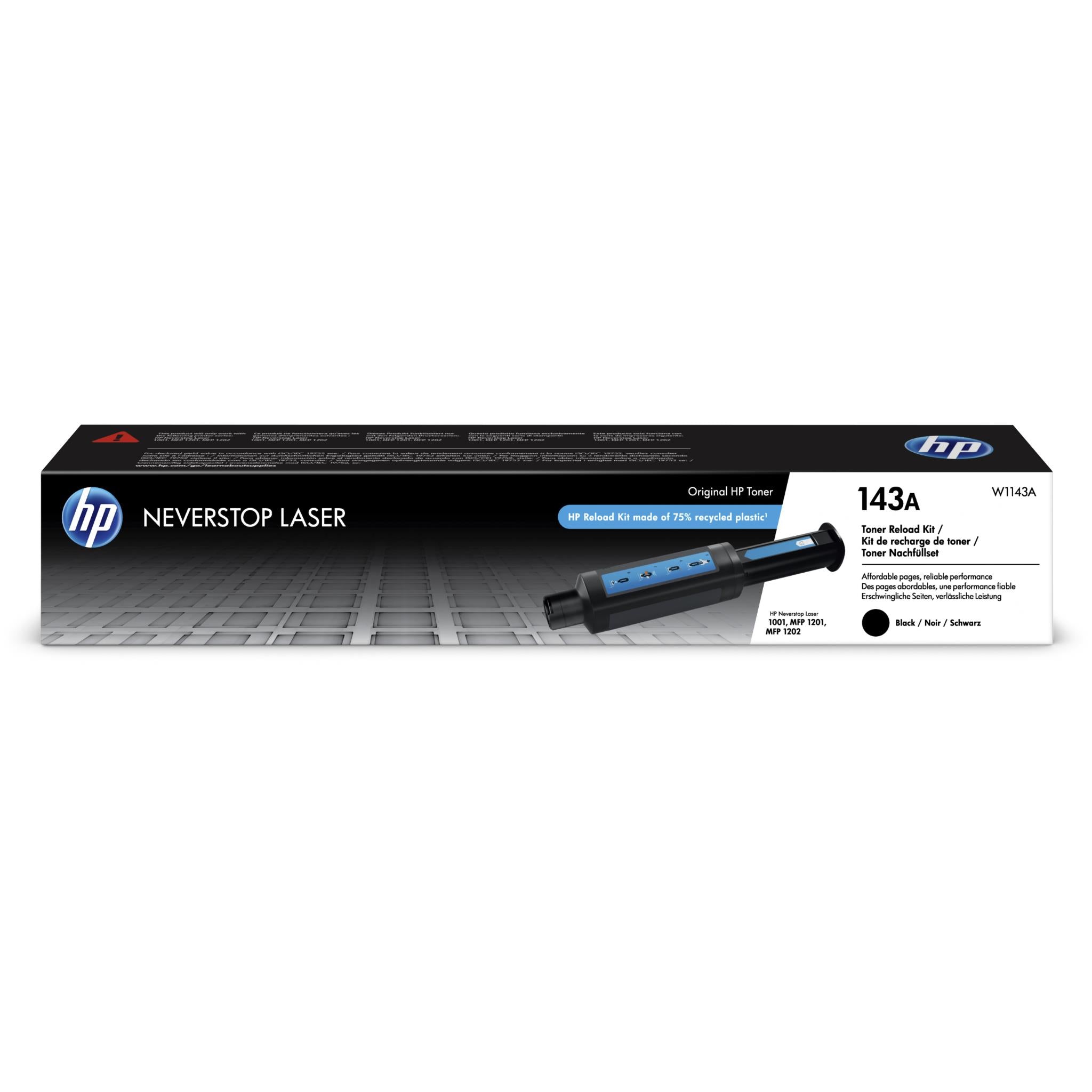 hp 143a neverstop toner reload kit (black)