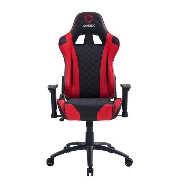 red gaming chair with speakers