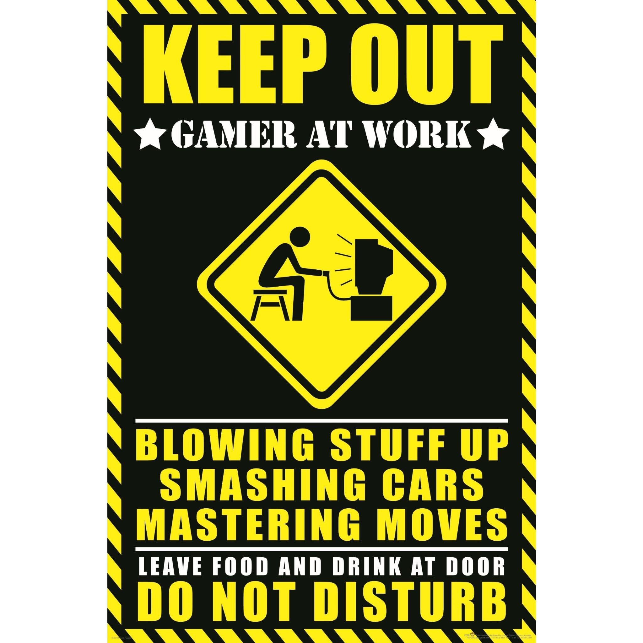 gamer at work poster