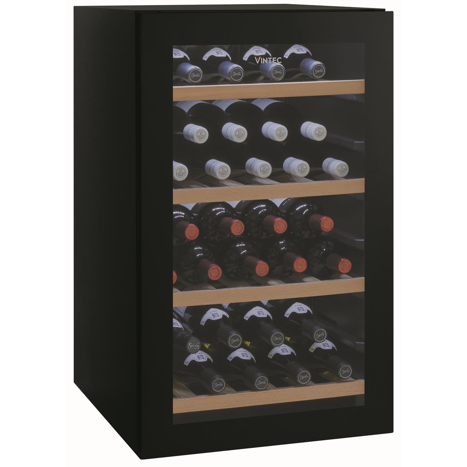 vintec vws035sbb-x 35 bottle wine cabinet (black)