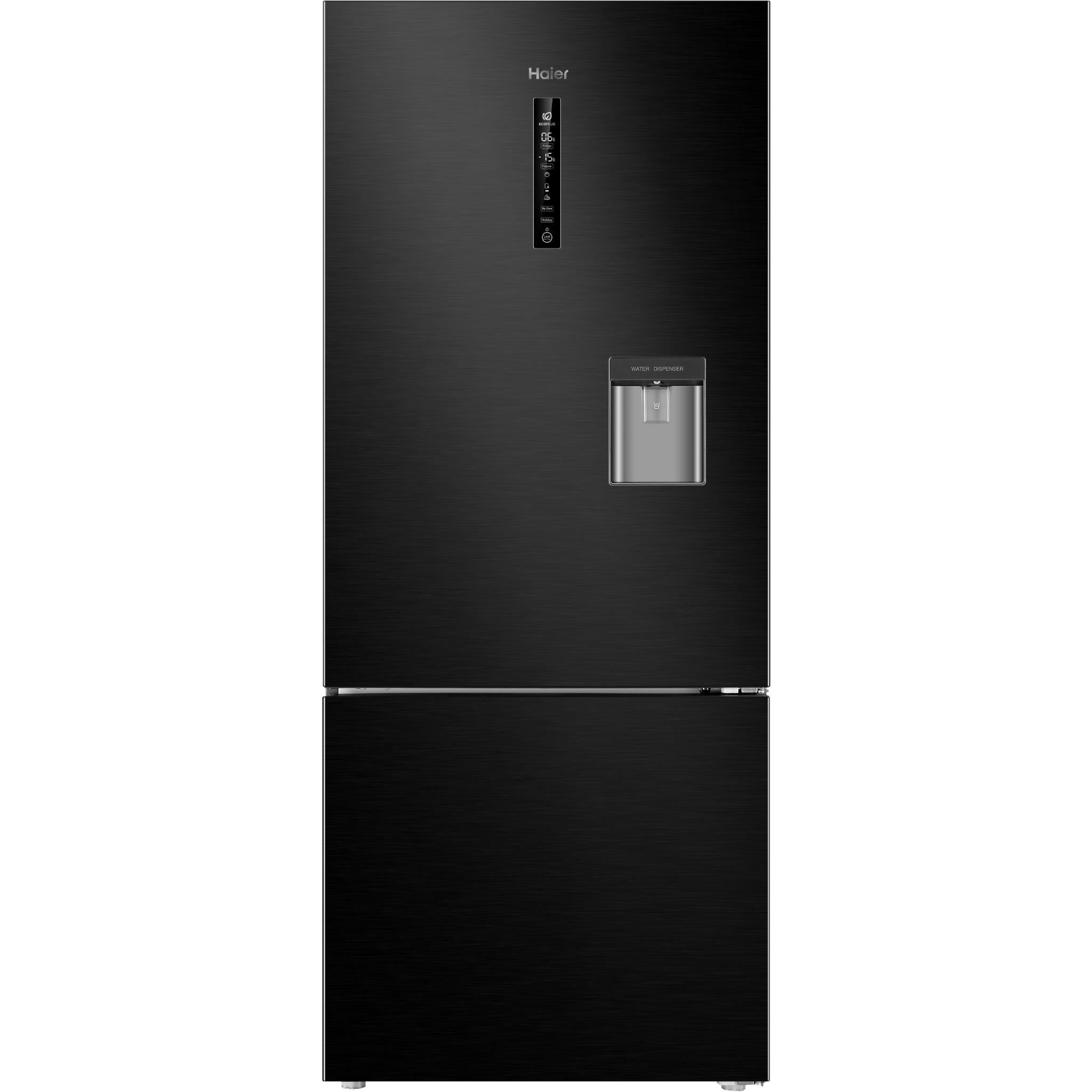 haier hrf450bhc2 416l bottom mount fridge (black)