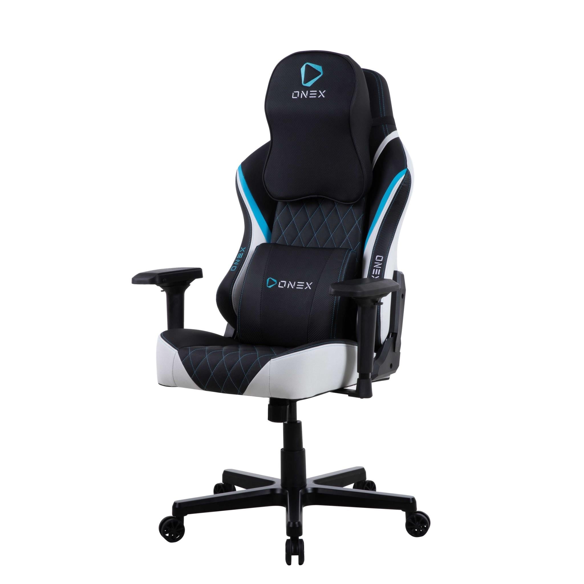 onex fx8 formula x module injected premium gaming chair (black/blue/white)