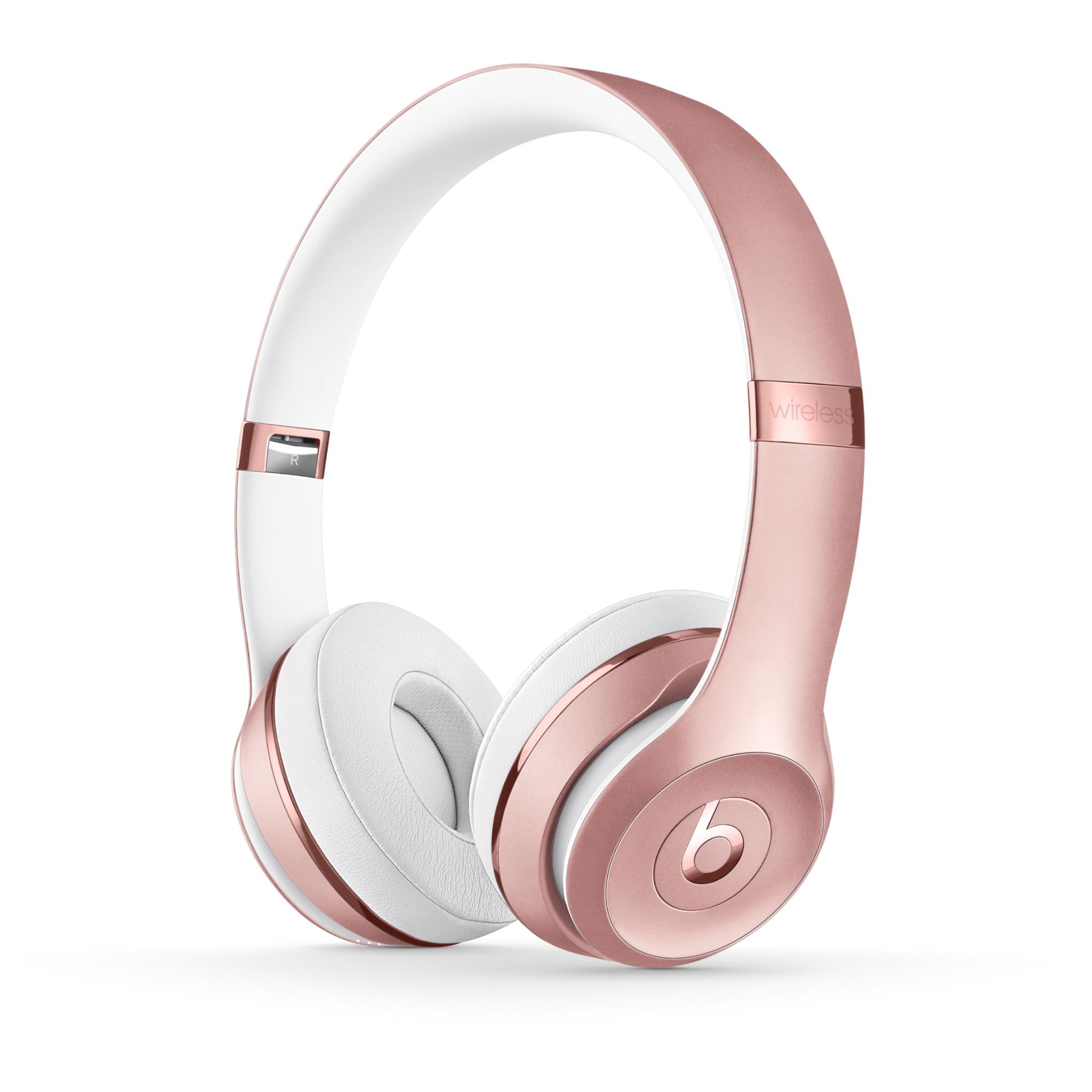beats solo3 wireless on-ear headphones (rose gold)