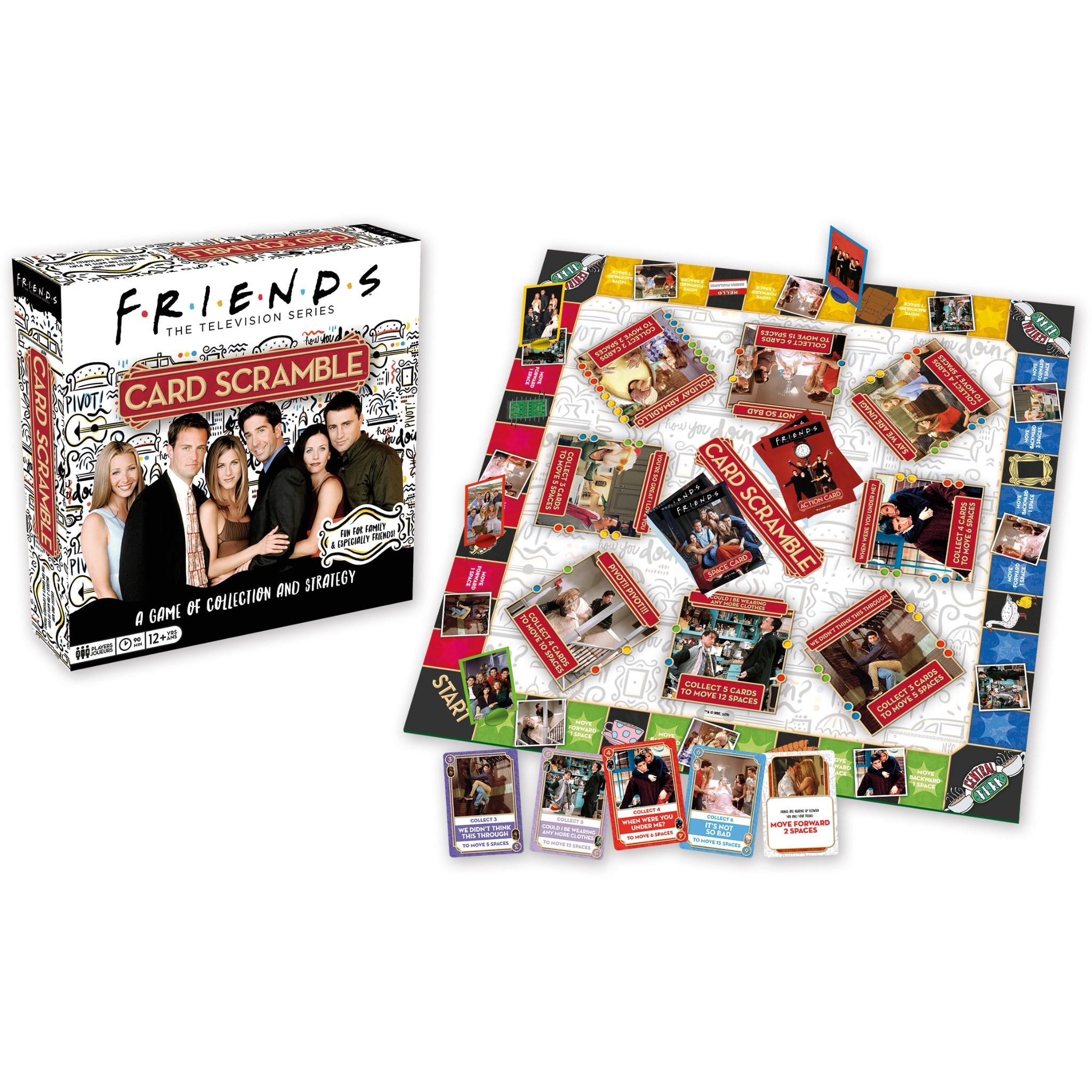 friends card scramble board game