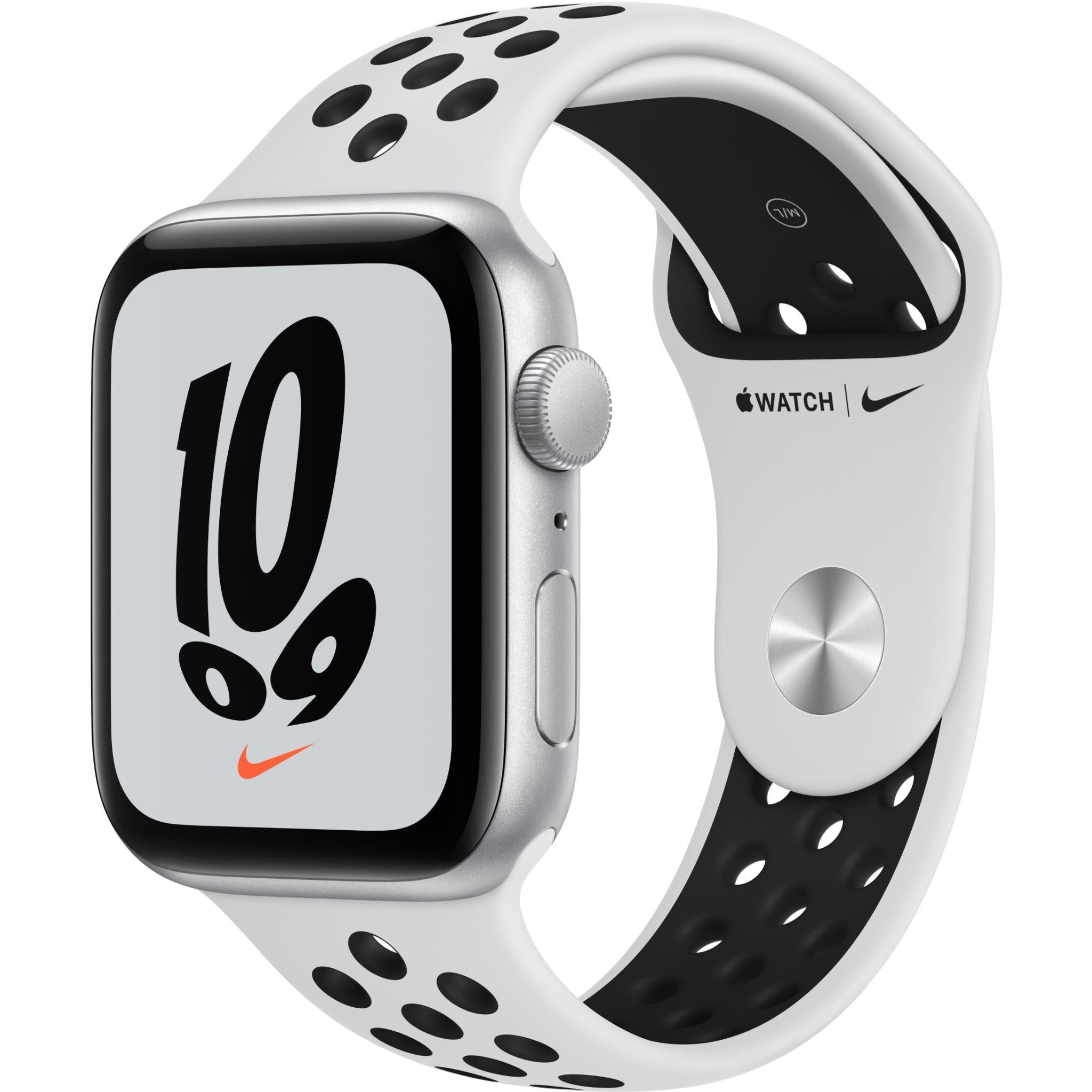 apple watch nike se 44mm silver aluminium case gps