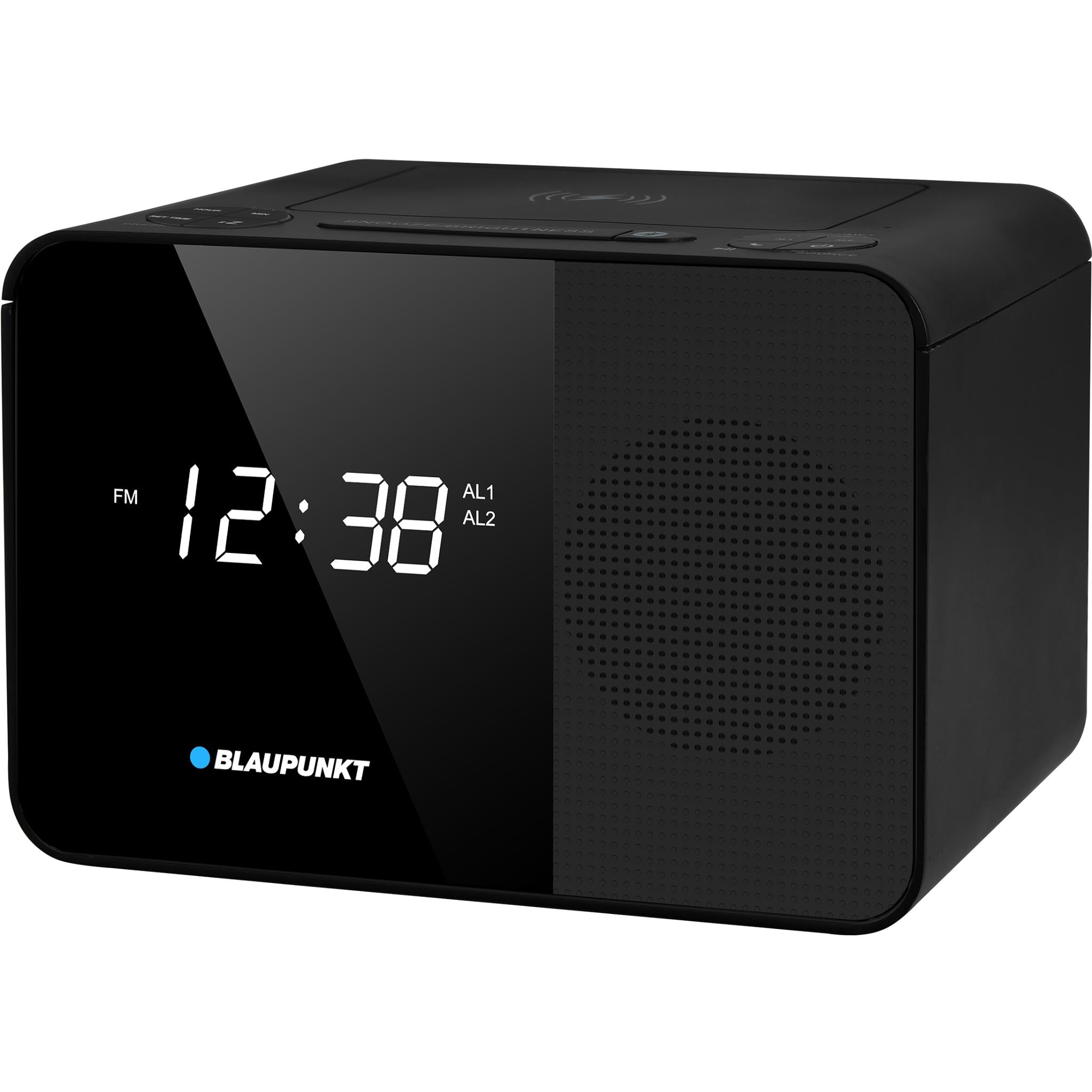 blaupunkt fm alarm clock radio with qi wireless charging