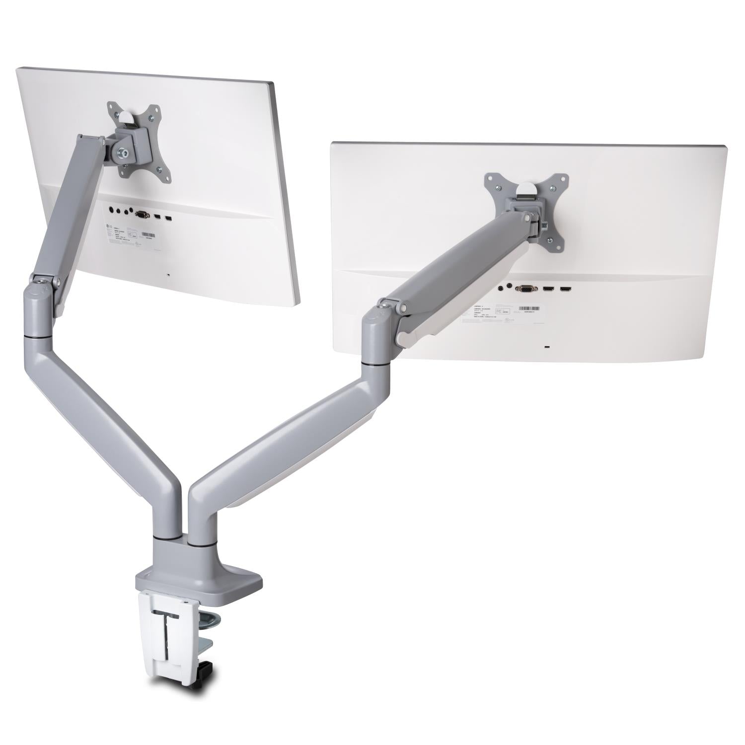 kensington smartfit one touch height adjustable dual monitor arm (grey)