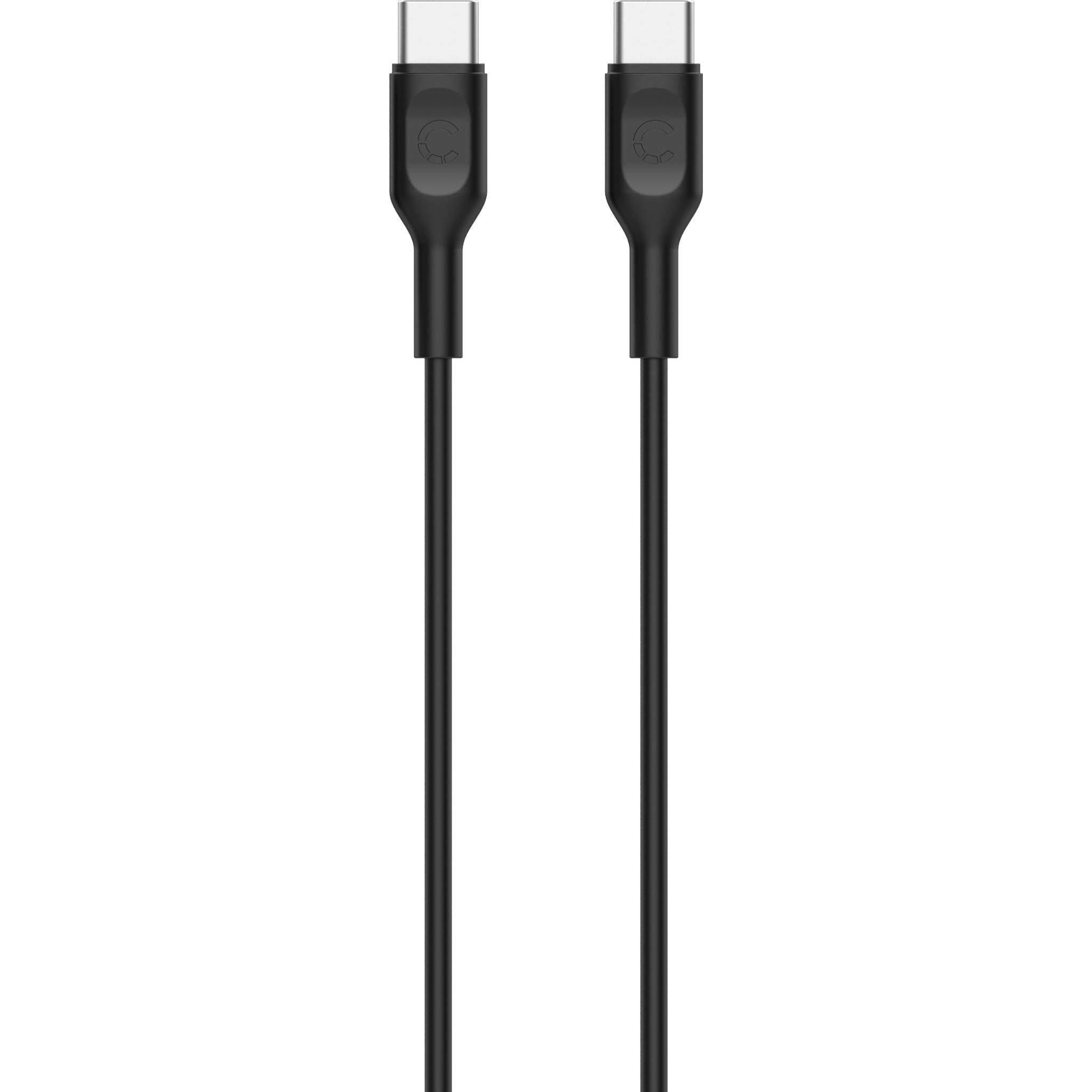 cygnett charge & connect usb-c to usb-c cable 1.2m (black)