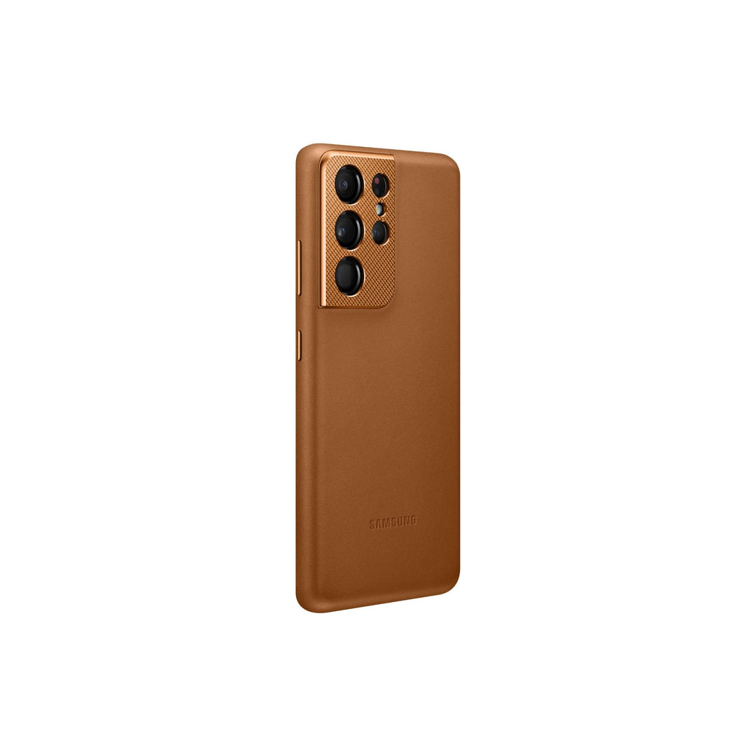 Samsung Leather Cover For Galaxy S21 Ultra Brown Jb Hi Fi