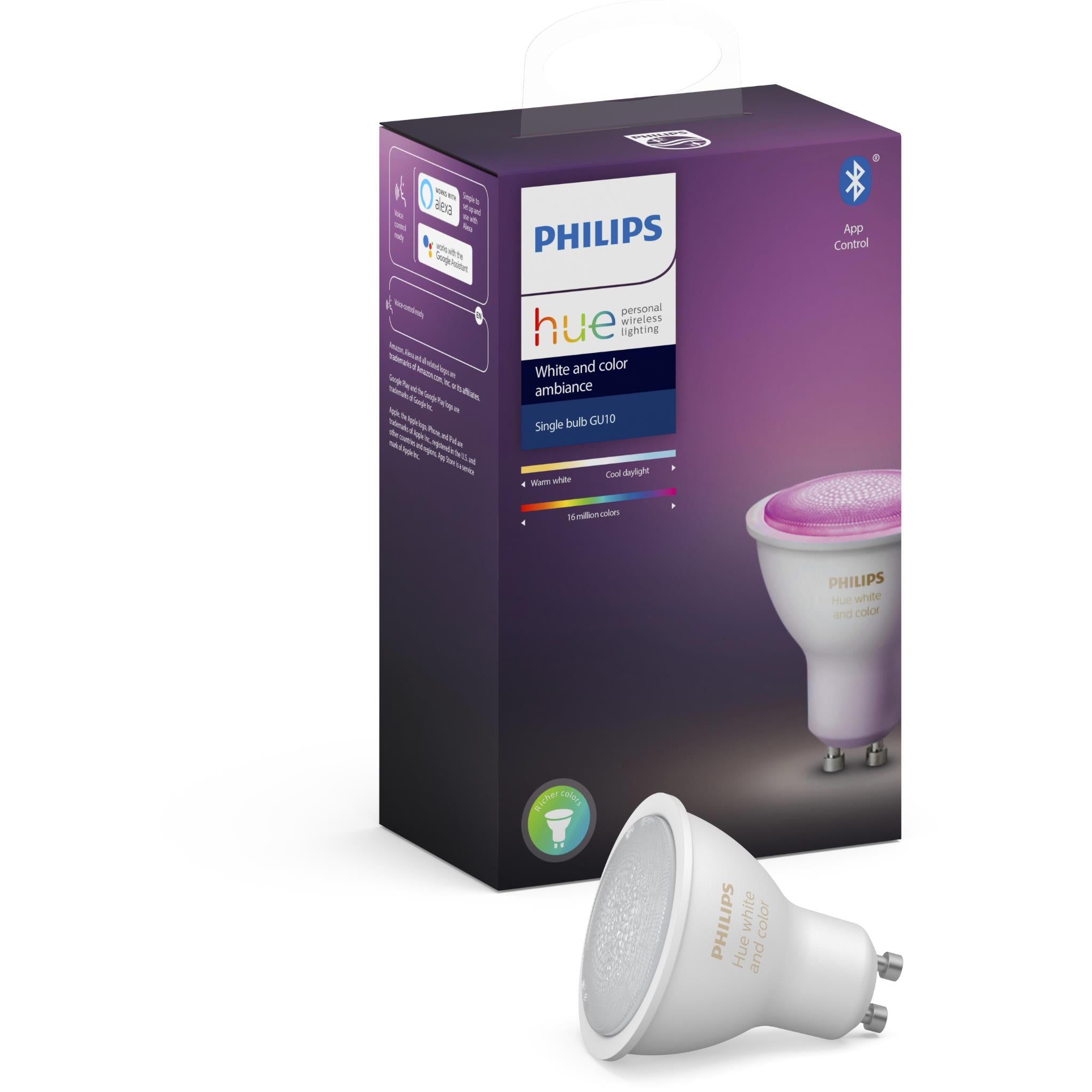 philips hue gu10 bluetooth colour downlight