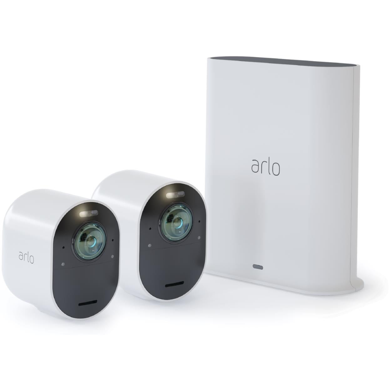 arlo ultra 2 4k uhd wire-free security spotlight camera system – 2 cameras & smart hub