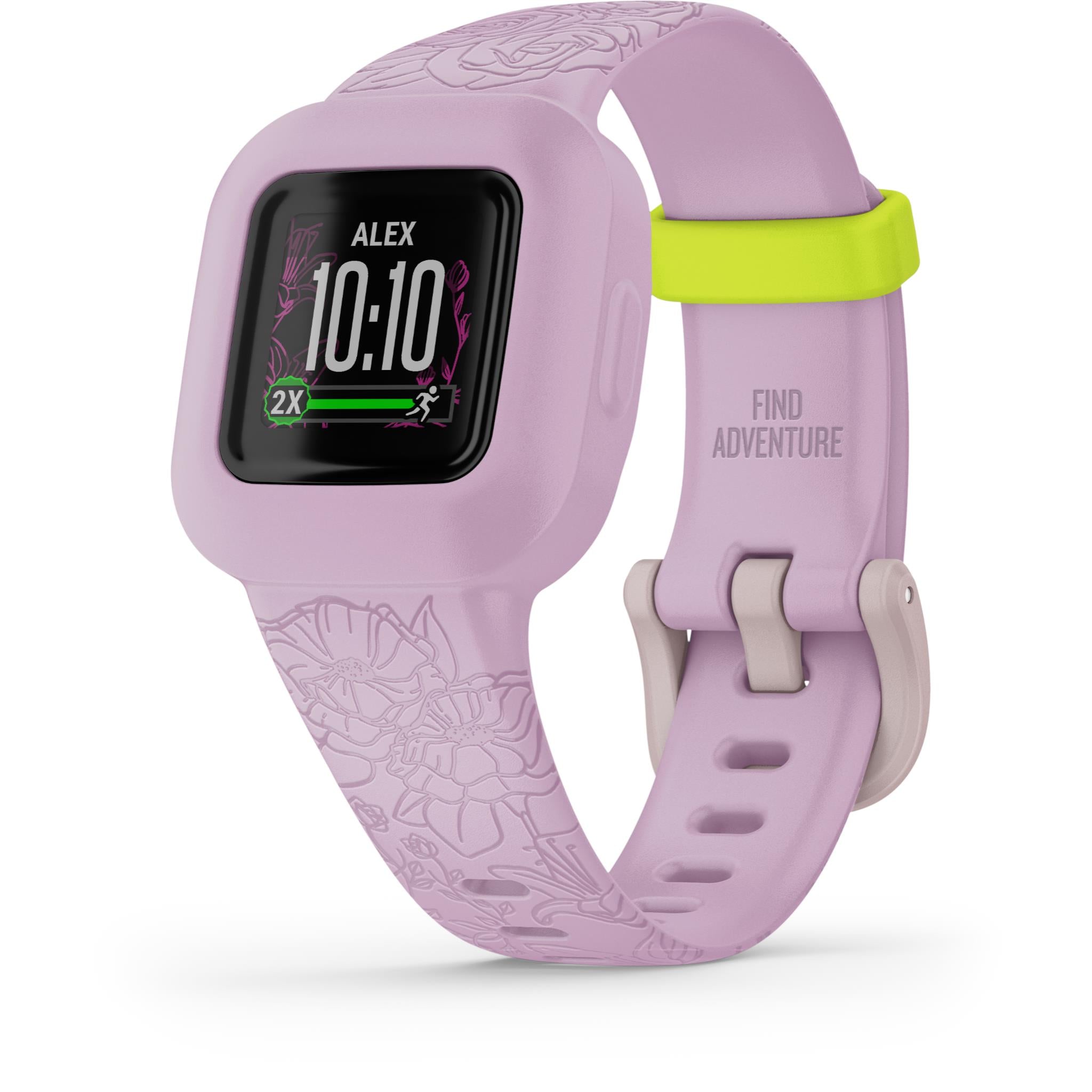 garmin vivofit jr. 3 fitness trackers (floral pink)