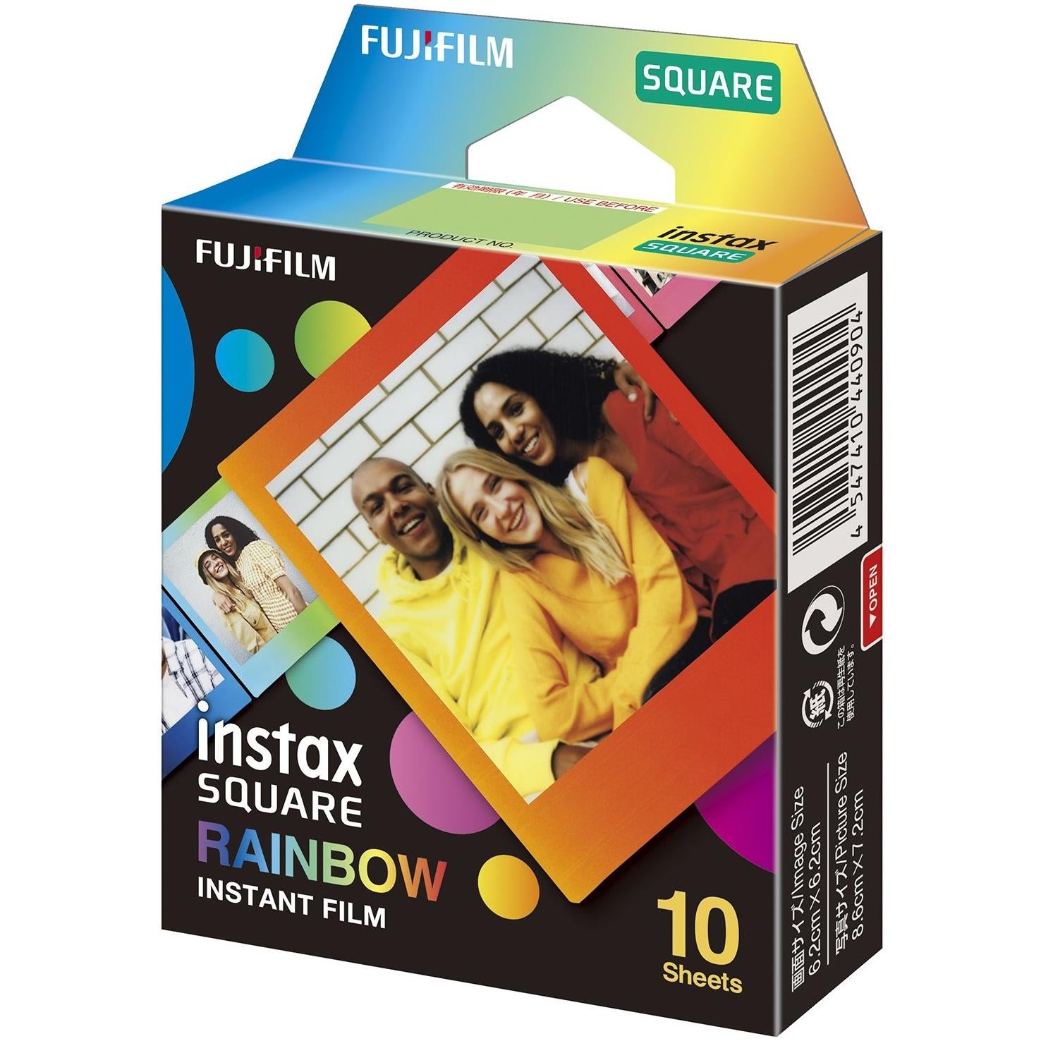 fujifilm instax square film rainbow (10 pack)