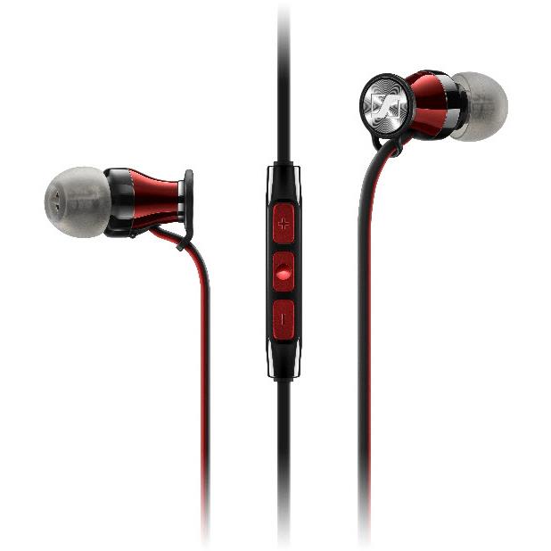sennheiser momentum in-ear headphones for ios (red/black)