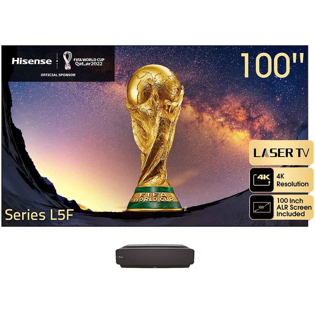 hisense 100" 4k hdr ultra short throw laser tv [includes screen]