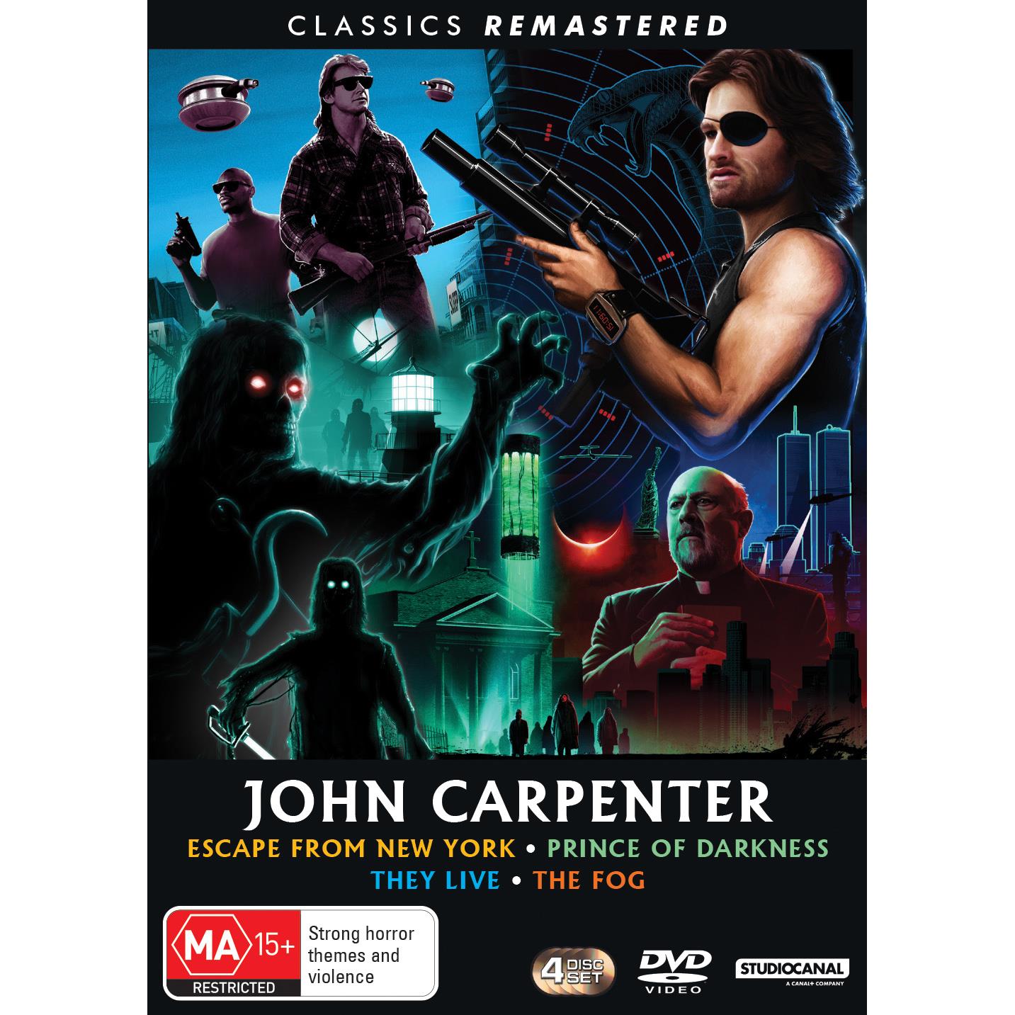 john carpenter collection - escape from new york/prince of darkness/they live/the fog