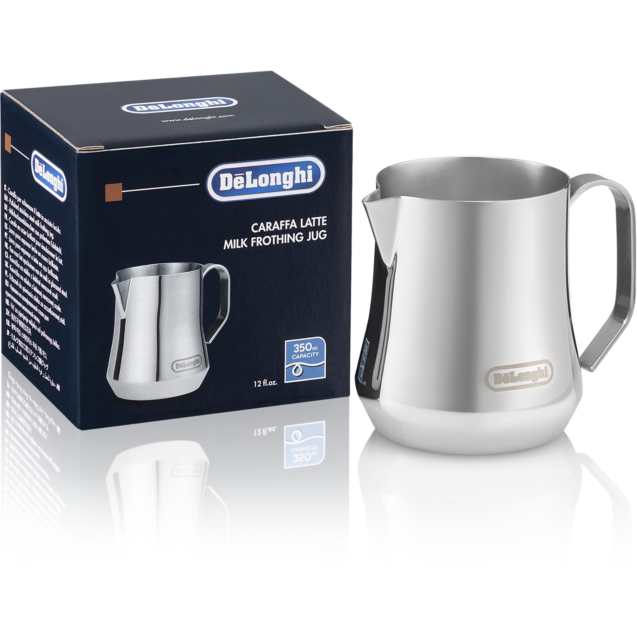 de'longhi 350ml milk frothing jug (stainless steel)