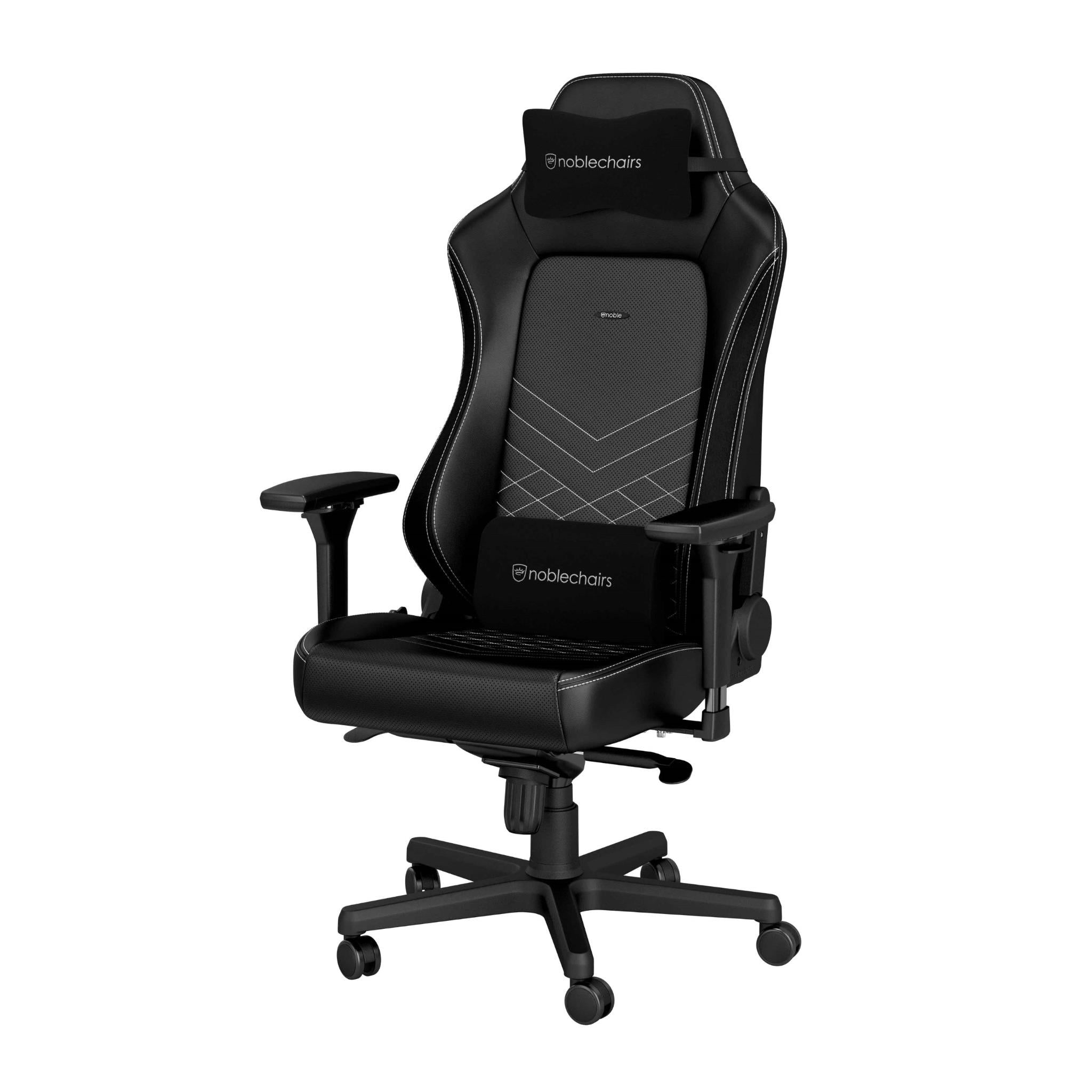 noblechairs hero gaming chair (black/platinum white)