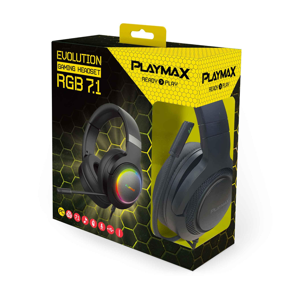 Playmax Evolution 7.1 RGB Gaming Headset for PC JB HiFi