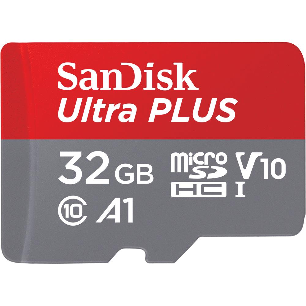 sandisk ultra plus microsdxc 32gb 130mb/s memory card