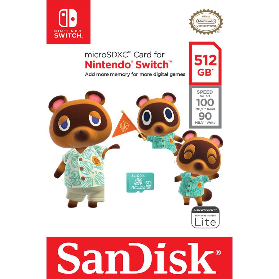 sandisk nintendo switch 512gb microsdxc card