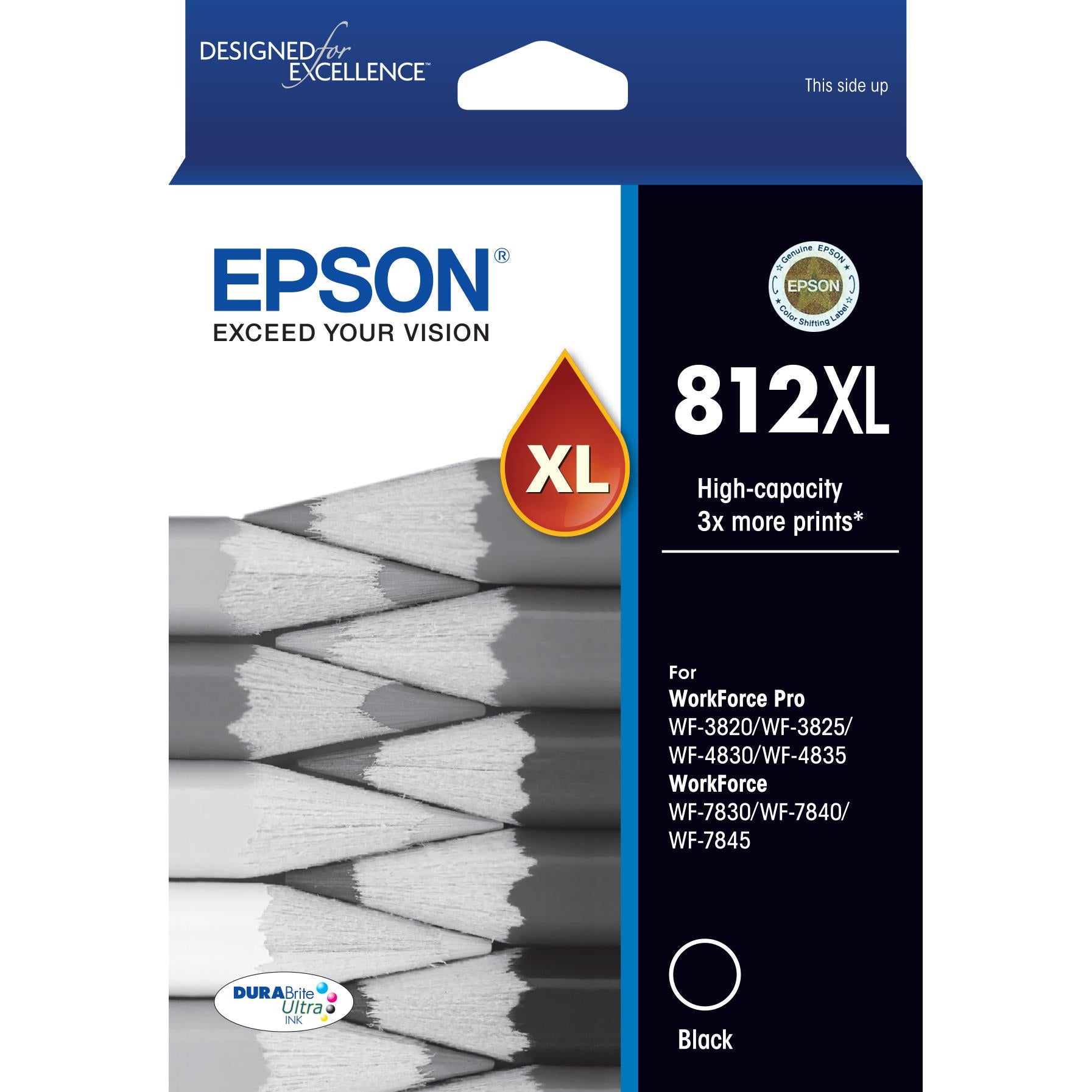 epson 812xl durabrite high capacity ink cartridge (black)