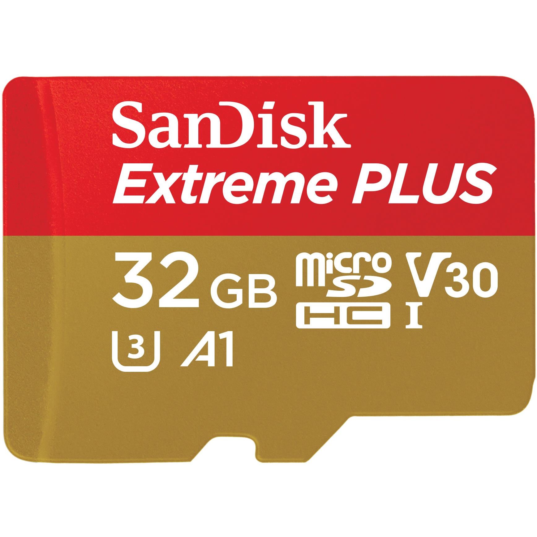 sandisk extreme plus micro sdhc 32gb memory card