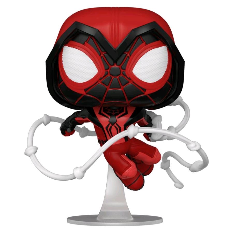 spider-man: miles morales - crimson cowl suit pop! vinyl