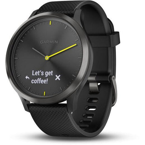 Garmin Vivomove HR Hybrid Watch (Black 