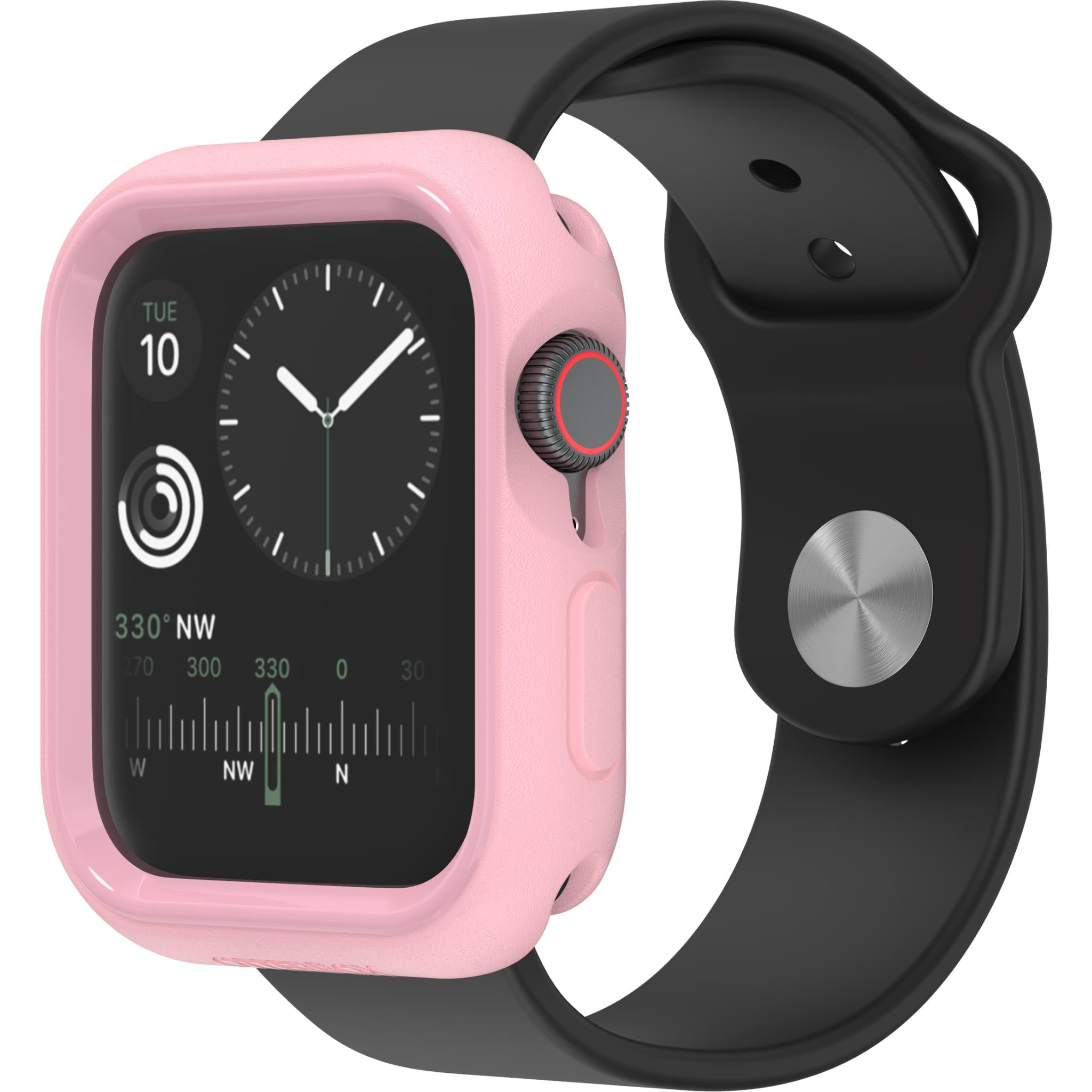 otterbox exo edge case for apple watch series 6/se/5/4 (pink) [44mm]