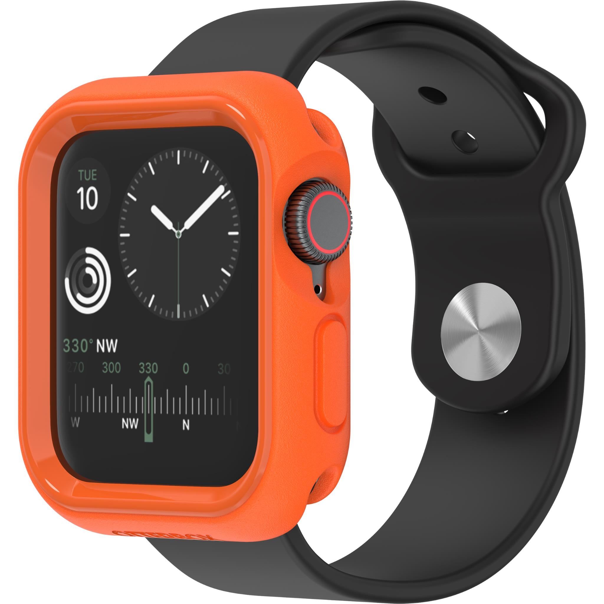otterbox exo edge case for apple watch series 6/se/5/4 (orange) [44mm]