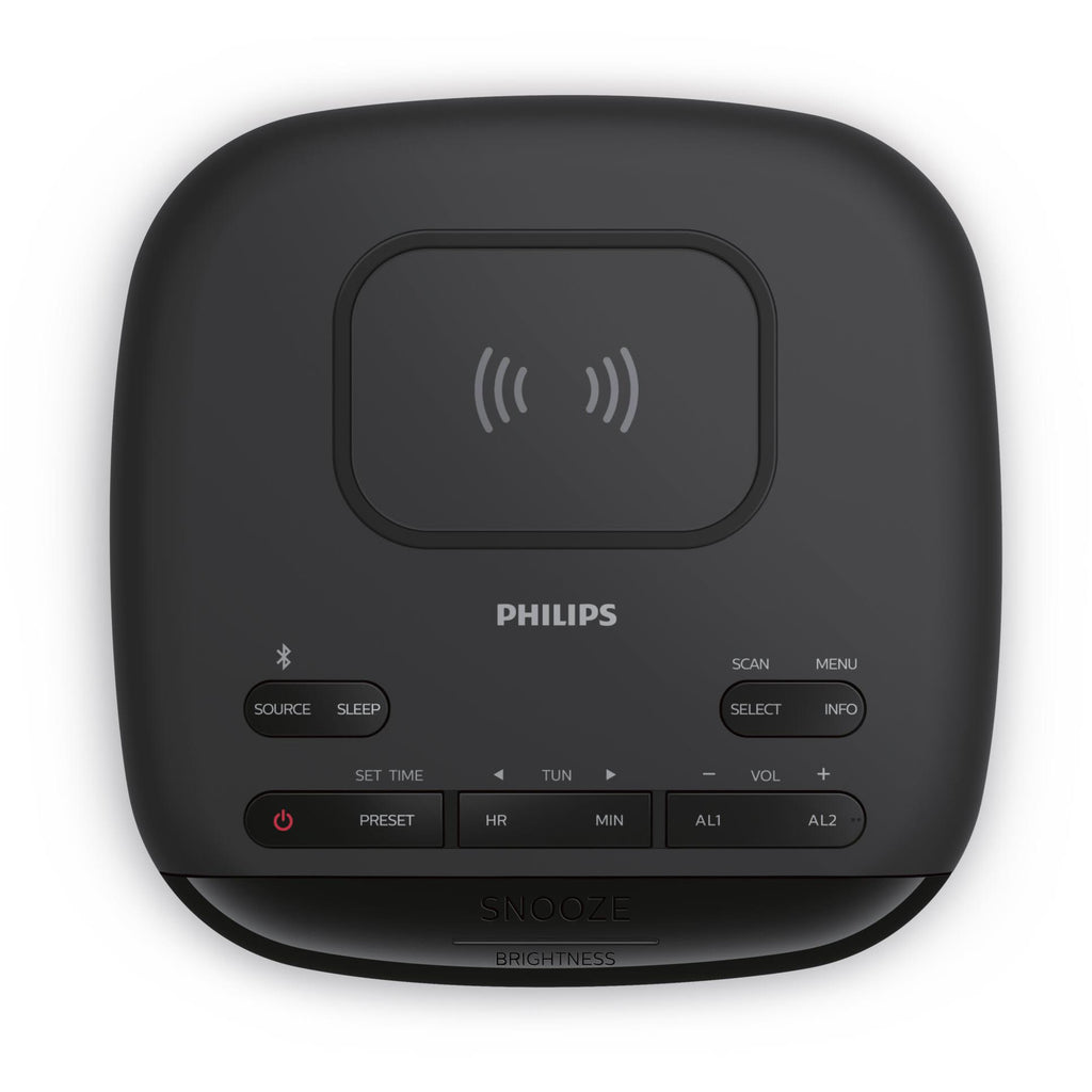 Philips DAB/FM Alarm Clock Radio with Qi Wireless Charging - JB Hi-Fi